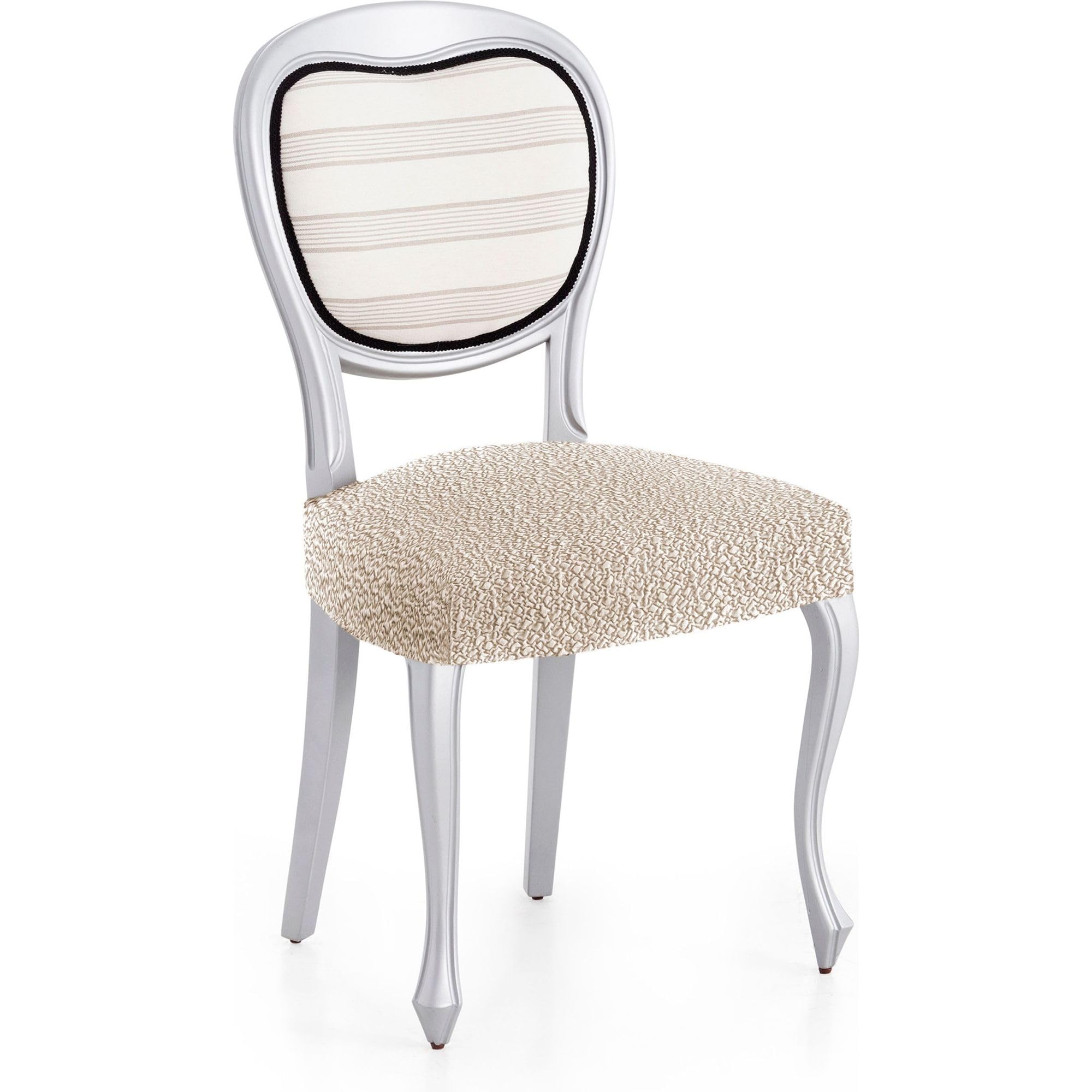 Housses de chaise super élastiques jacquard écru respirantes réglables