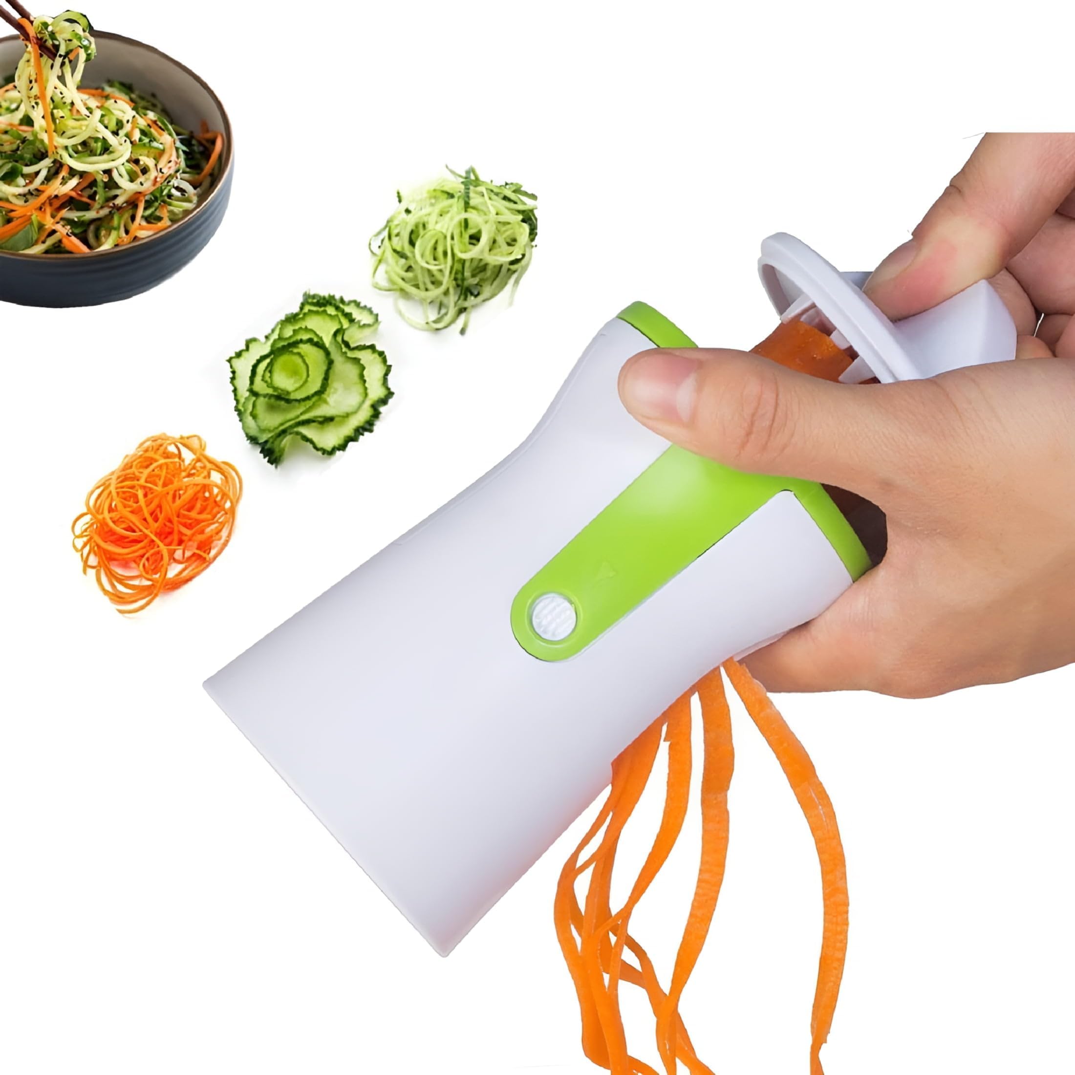 Spaghetti di Zucchine Attrezzo 3 in 1 | Taglia Zucchine Spaghetti | Spiralizzatore di Verdure | Spiralizzatore per Zucchina Cetrioli | Tagliapasta per Verdure | Facile da Usare e Comodo da Pulire
