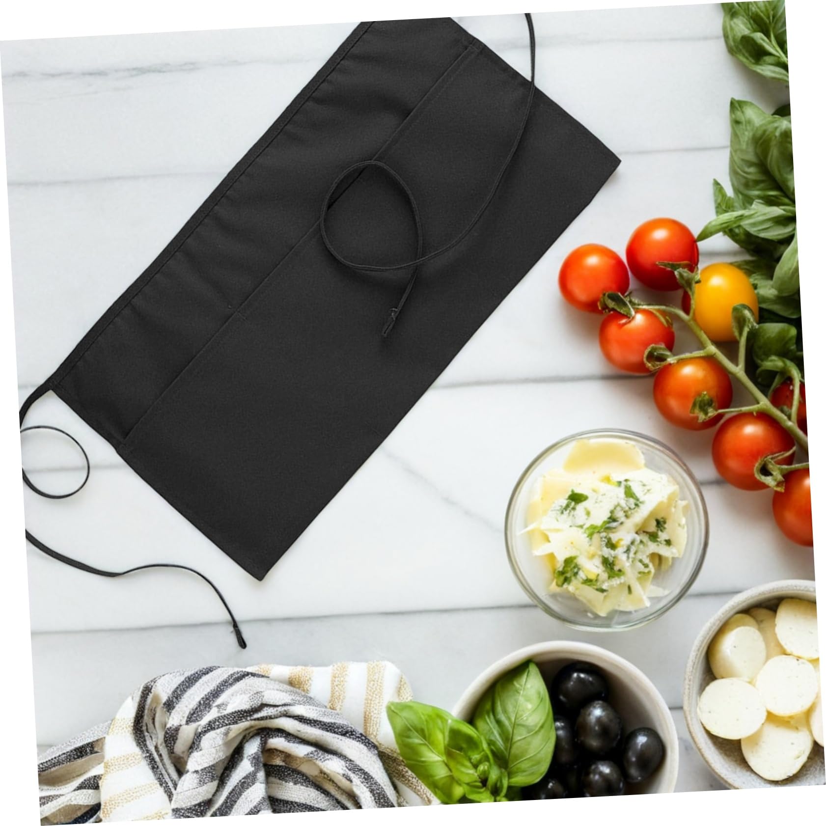 3 Stück Teiliges Bistro Schürzen mit Großen Taschen Verstellbarem Taillengurt Leichtes und Schnelltrocknendes Material Unisex Küchen und Gastronomieschürzen für Restaurant und Bar