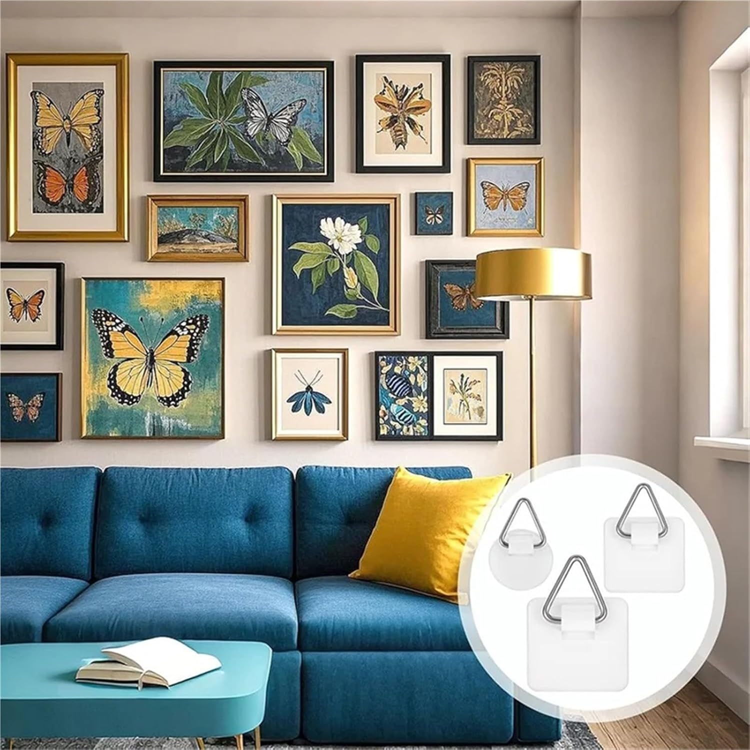 Plate Hangers 150 Pack Adhesive Picture Hanger Hanging Hooks Without Nails Wall Hangers Sticky