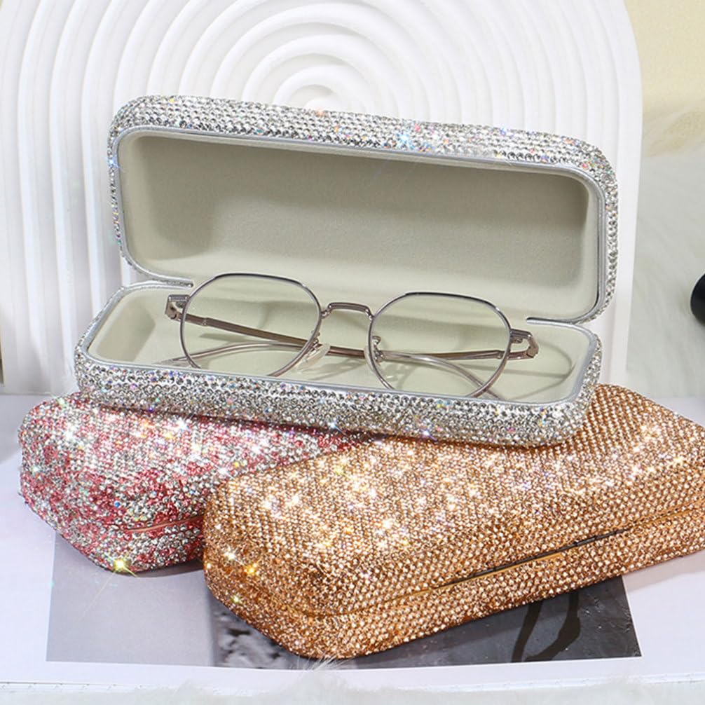 OUNONA 4 Szt. Samochodowe Etui Na Okulary Podróżne Etui Na Okulary Rhinestone Uchwyt Na Okulary