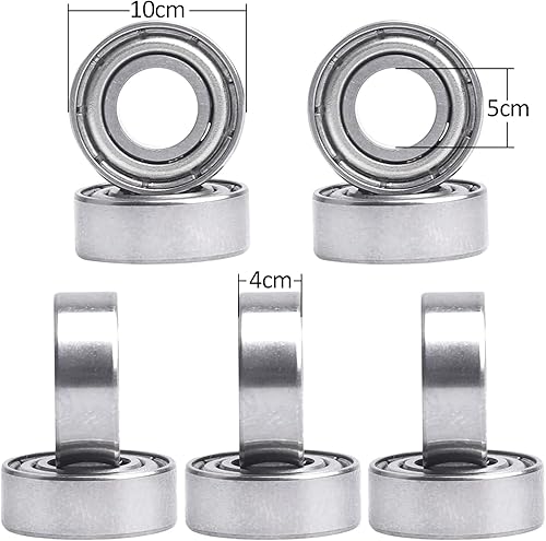 Miniatura 2 de 10pcs RC rodamientos de bolas para coches RC Rock Crawler Trucks Buggies modelos piezas de repuesto (0.197x0.394x0.157in)