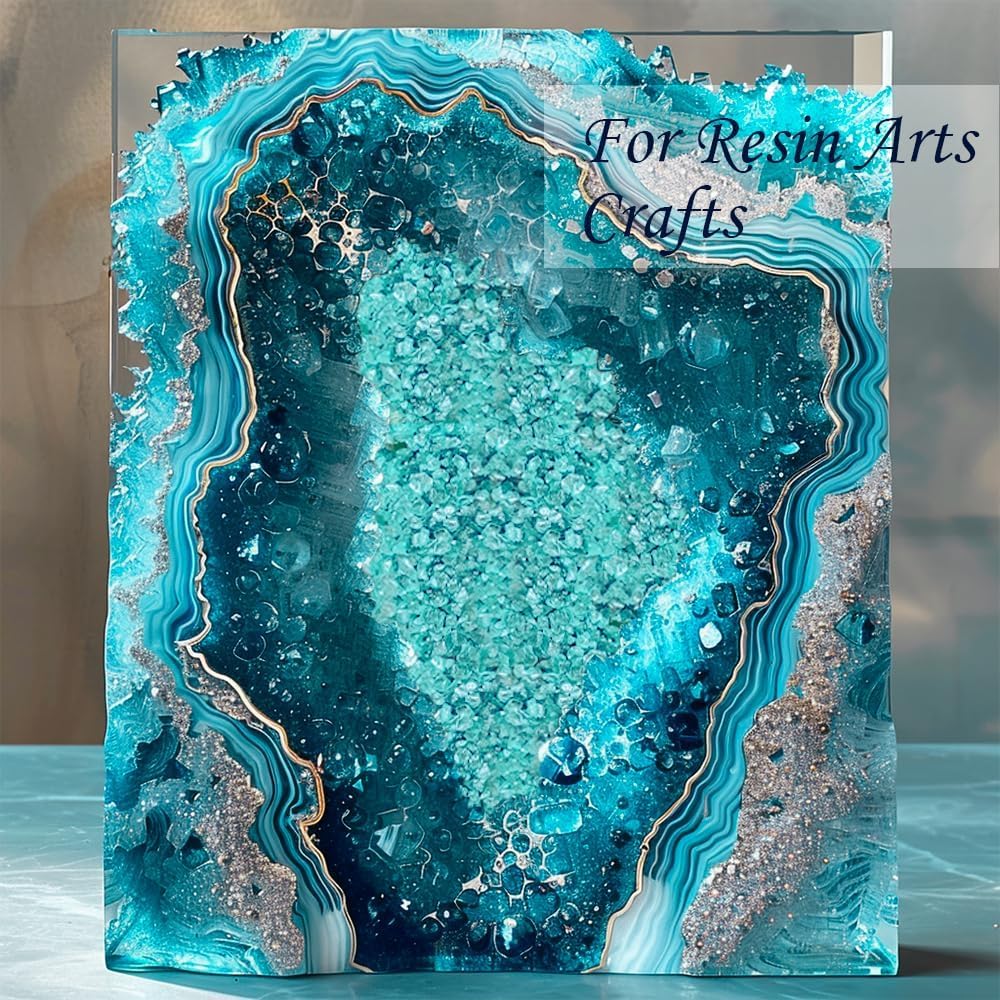 RUIRUI Crushed Glass Glitter 12 Color Set - 1-3mm Broken Glass For Resin Art, Nail Design, Geode Cases & Painting
