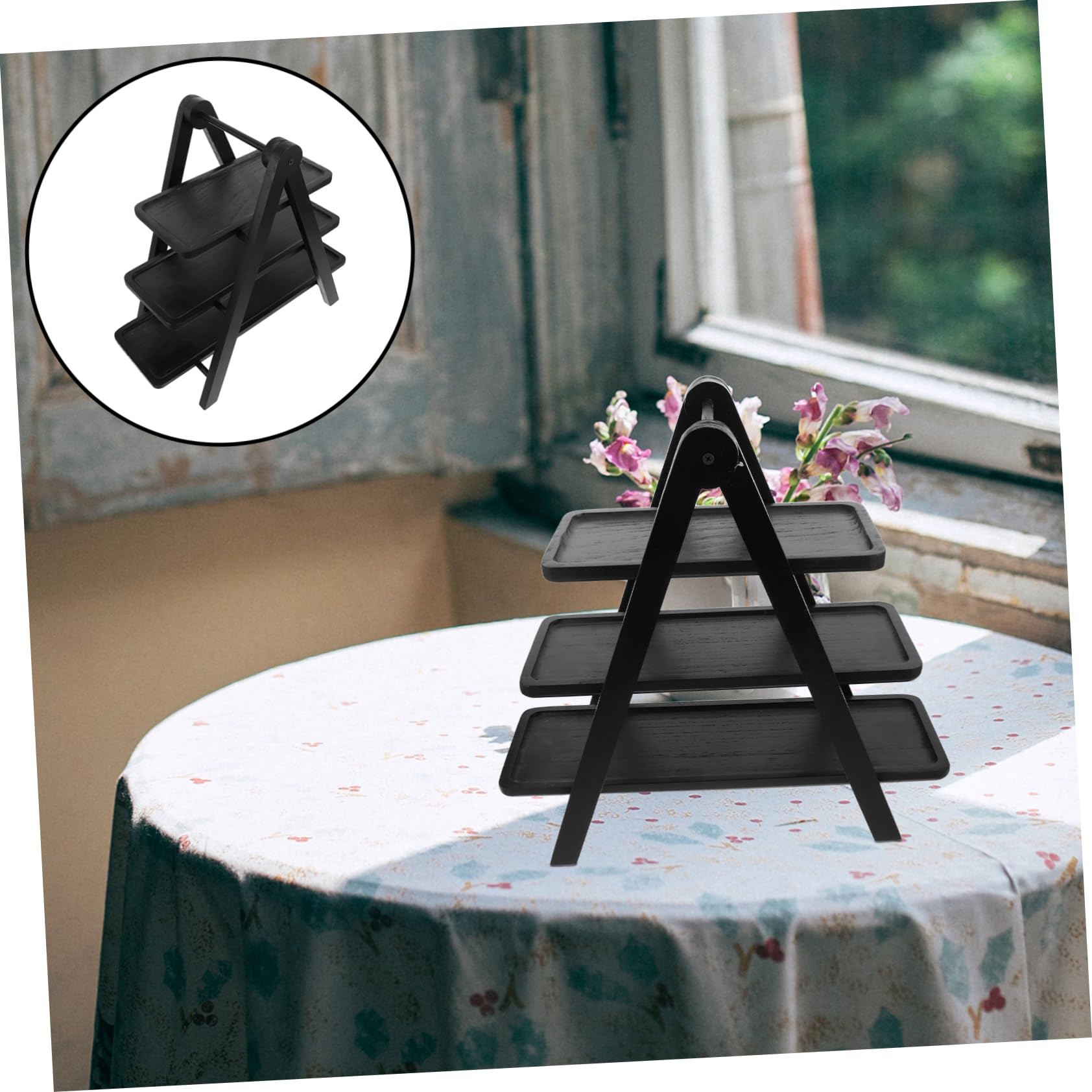 MAGICLULU Soporte para Cupcakes Bandeja De Madera para Servir Expositor De Alimentos De 3 Niveles para Estofados Y Bufés Estante De Almacenamiento Multicapa Que Ahorra Espacio