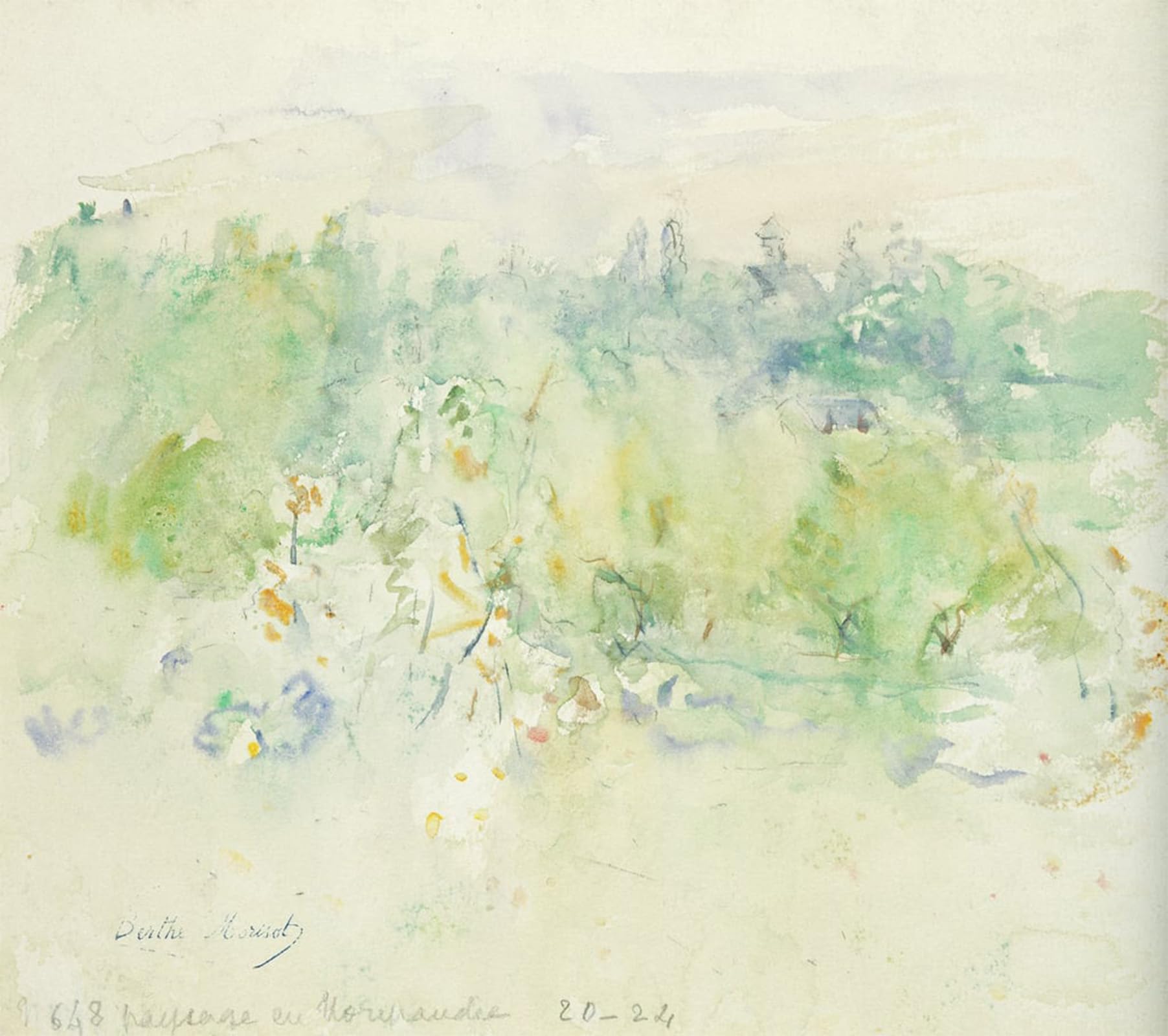 Serendipitp No Frame Aesthetic Poster Photo Wall Print Retro Picture Normandy Landscapeby Berthe Morisot Modern Wall Artwork For Home Decor 60X90cm