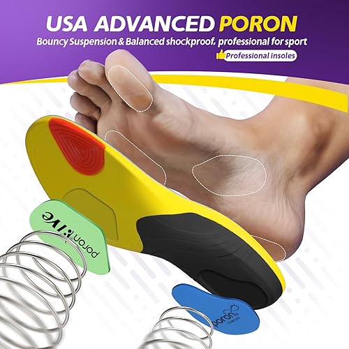 Miniatura 10 de TANSTC Plantillas para fascitis plantar para hombres de pie todo el día, soporte de arco medio, insertos de zapatos para mujeres, pies planos,