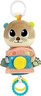 LAMAZE Arty Says Cheese - Clip and Go Toy for Pram - Sensory for Babies - Early Learning Toy 0-6 Months - Professional Toy for Newborns - Baby Shower Gifts