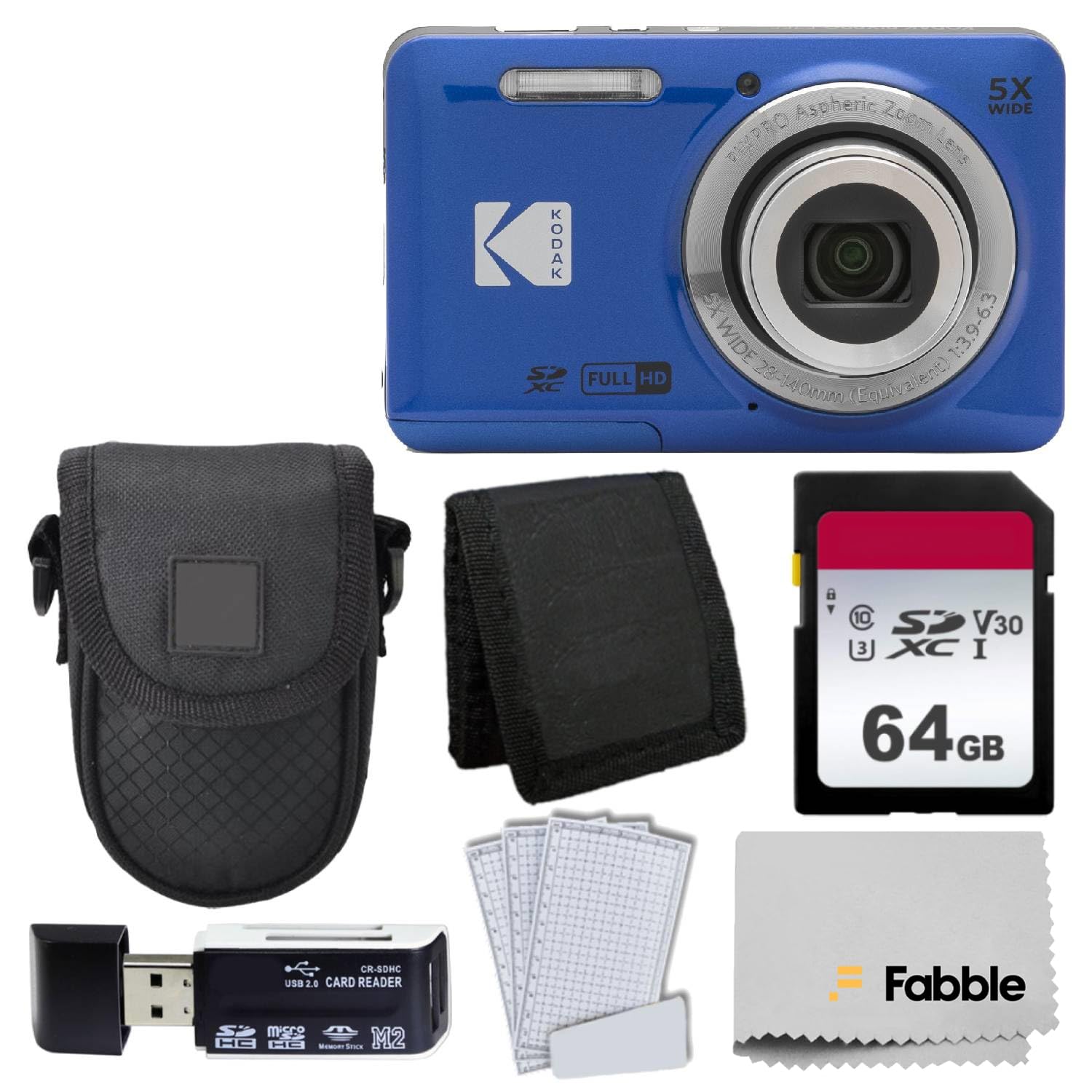 Amazon | Kodak PIXPRO FZ55 デジタルカメラ(ブルー) + ブラック