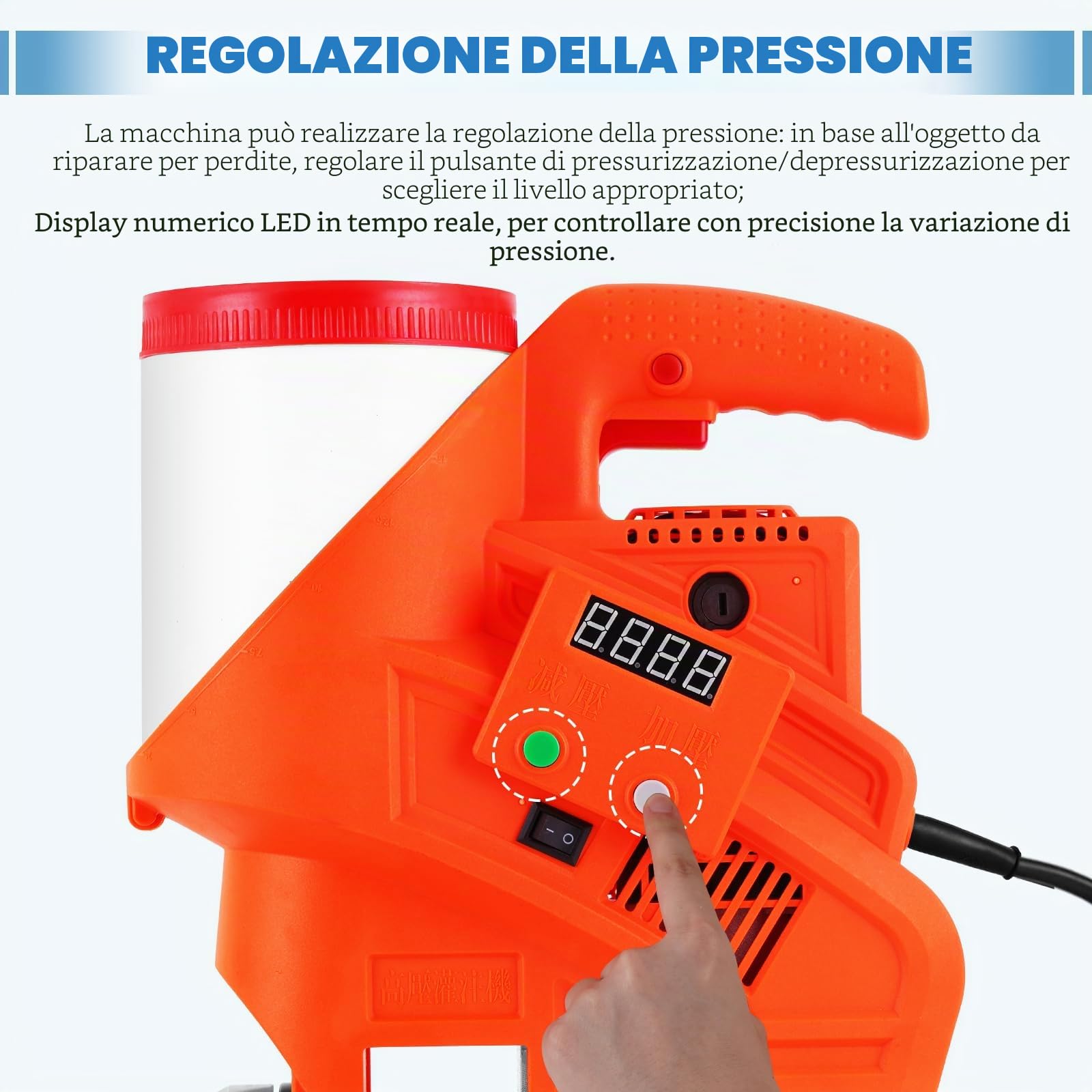 MXBAOHENG Macchina per Pompa ad iniezione per stuccatura 980W Macchina per stuccatura ad Alta Pressione Macchina per iniezione epossidica con Telecomando per Riparazione di Crepe nel Calcestruzzo