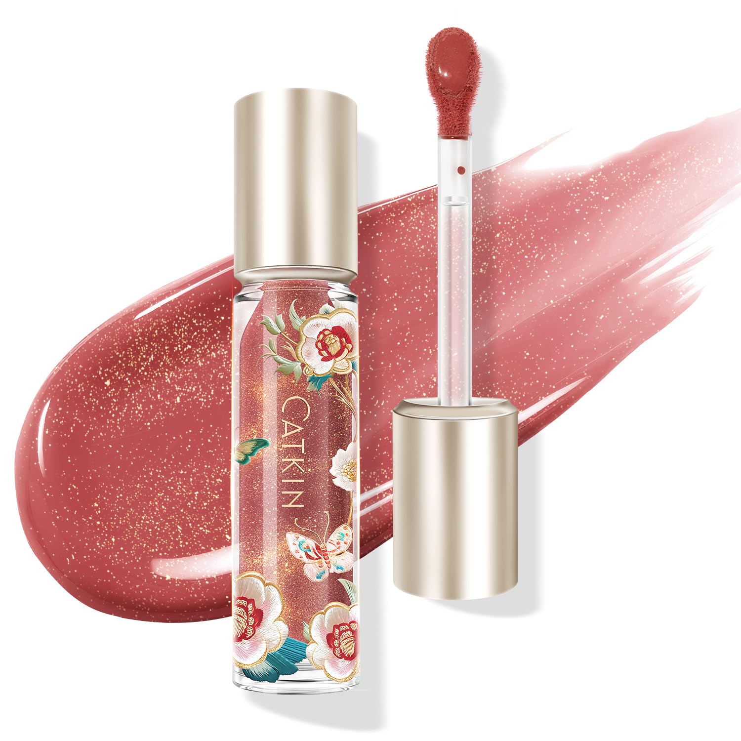 CATKIN Lip Plumper Gloss, Tinted Lip Serum with Hyaluronic Acid & Jojoba Oil, Non-sticky Volumizing Hydrating Formula for a High Shine Maximum 3D Look, Plump & Soft Lips 0.12 Fl Oz-C05 Chocolate Amber CATKIN Lip Plumper Gloss, Tinted Lip Serum with Hyaluronic Acid & Jojoba Oil, Non-sticky Volumizing Hydrating Formula for a High Shine Maximum 3D Look, Plump & Soft Lips 0.12 Fl Oz-C05 Chocolate Amber