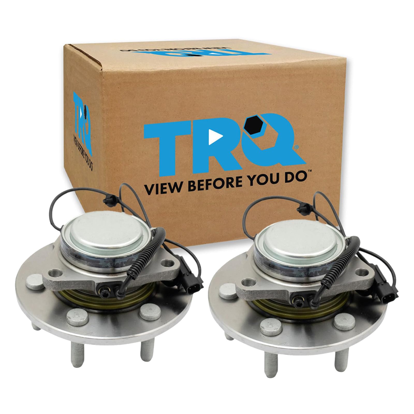 TRQ Front Left and Right Wheel Bearing and Hub Assembly Set 2 Piece
