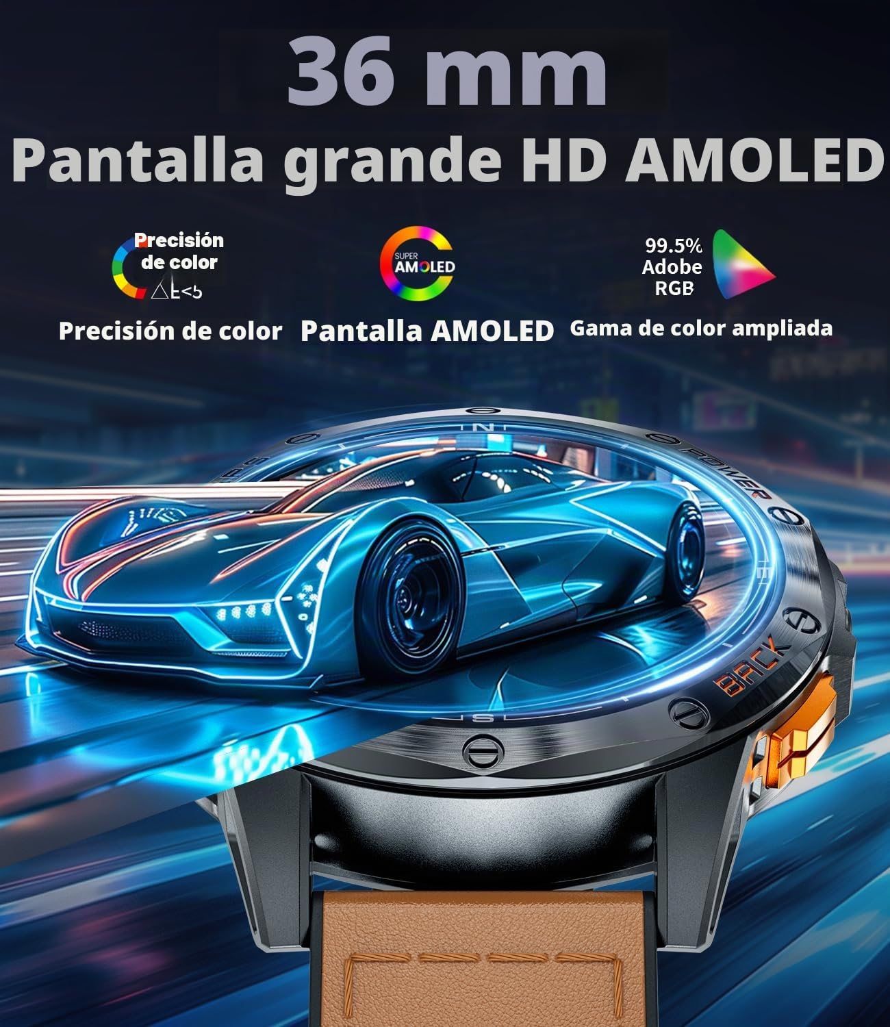 DREMAC DM1 Reloj Inteligente Hombre 48mm,GPS Integrado/Linterna,Reloj Fitness con 70+ Modos Deportivos,Monitor de Salud 24/7,Batería 30 Días,IP68 Impermeable para iOS Android