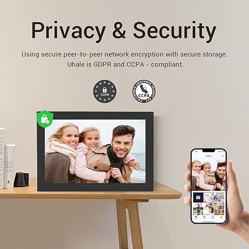 Miniatura 5 de BGIFT Marco de fotos digital WiFi de 10.1 pulgadas con almacenamiento de 32 GB, pantalla táctil IPS HD, marco de fotos digital electrónico