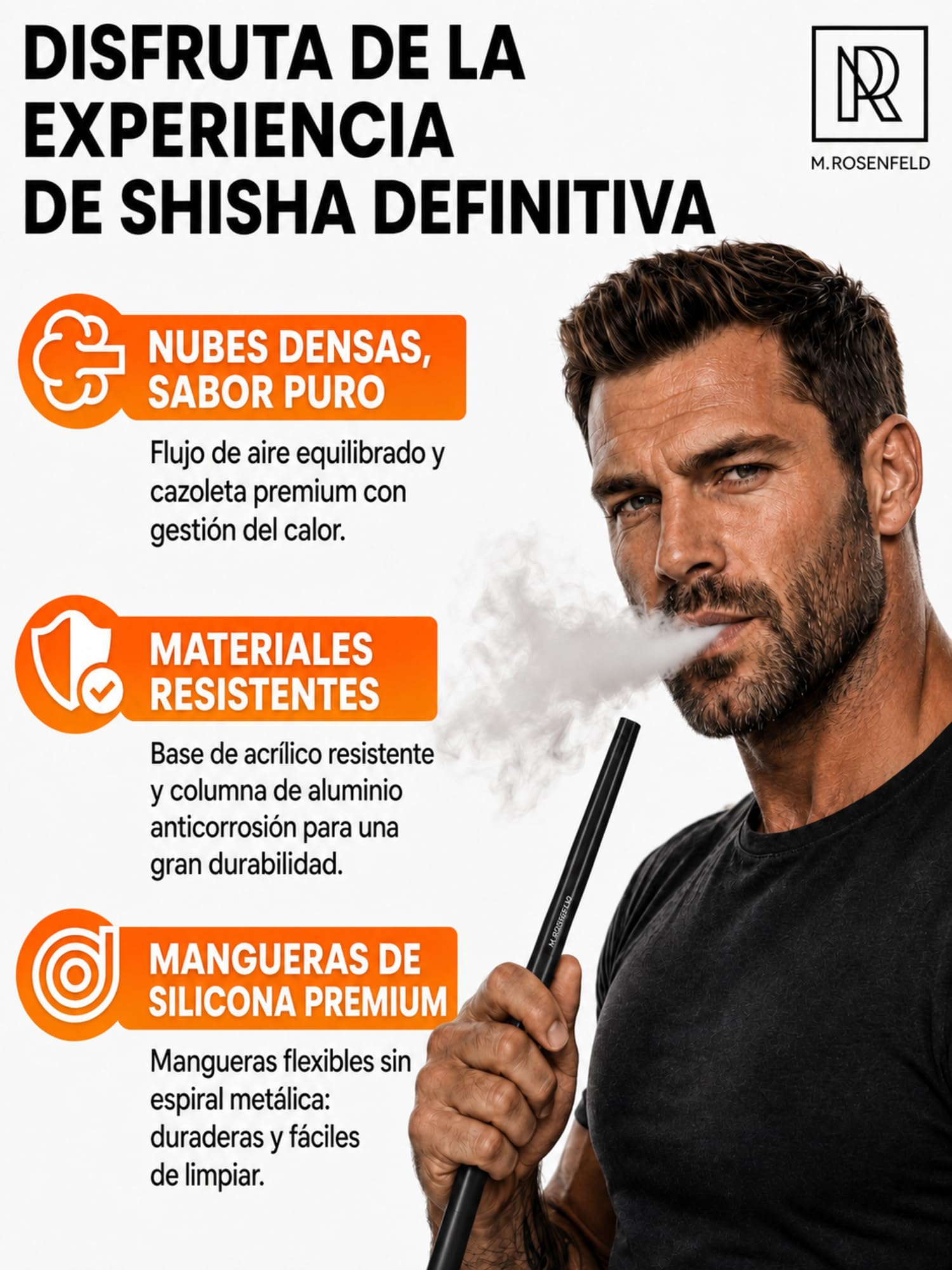 Set de Cachimba Completo Portátil con Bolsa y Accesorios Premium – Cabezal con HMD, Boquilla, Tubo de Inmersión de Aluminio, Difusor y Base de Acrílico