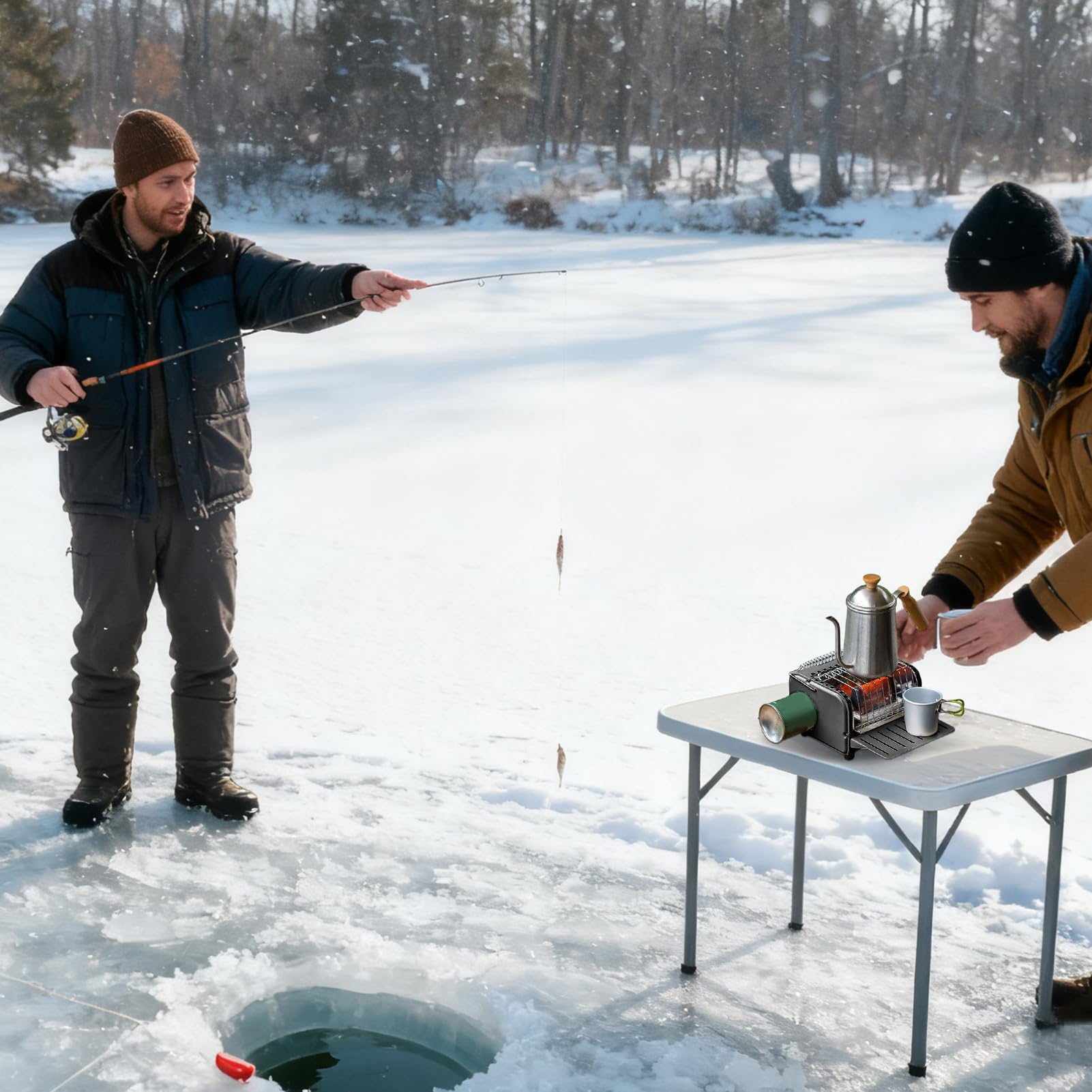Poêle De Chauffage De Camping Pour Temps Froid Avec Sac De Transport | Réchaud De Chauffage Et Cuisson De Tente Pour Les Amateurs De Randonnée, D'Aventure, De Pêche, De Jardin, D'Alpinisme Et De