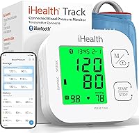 iHealth Track Smart Upper Arm Blood Pressure Monitor - Wide Range Cuff, Bluetooth for iOS & Android