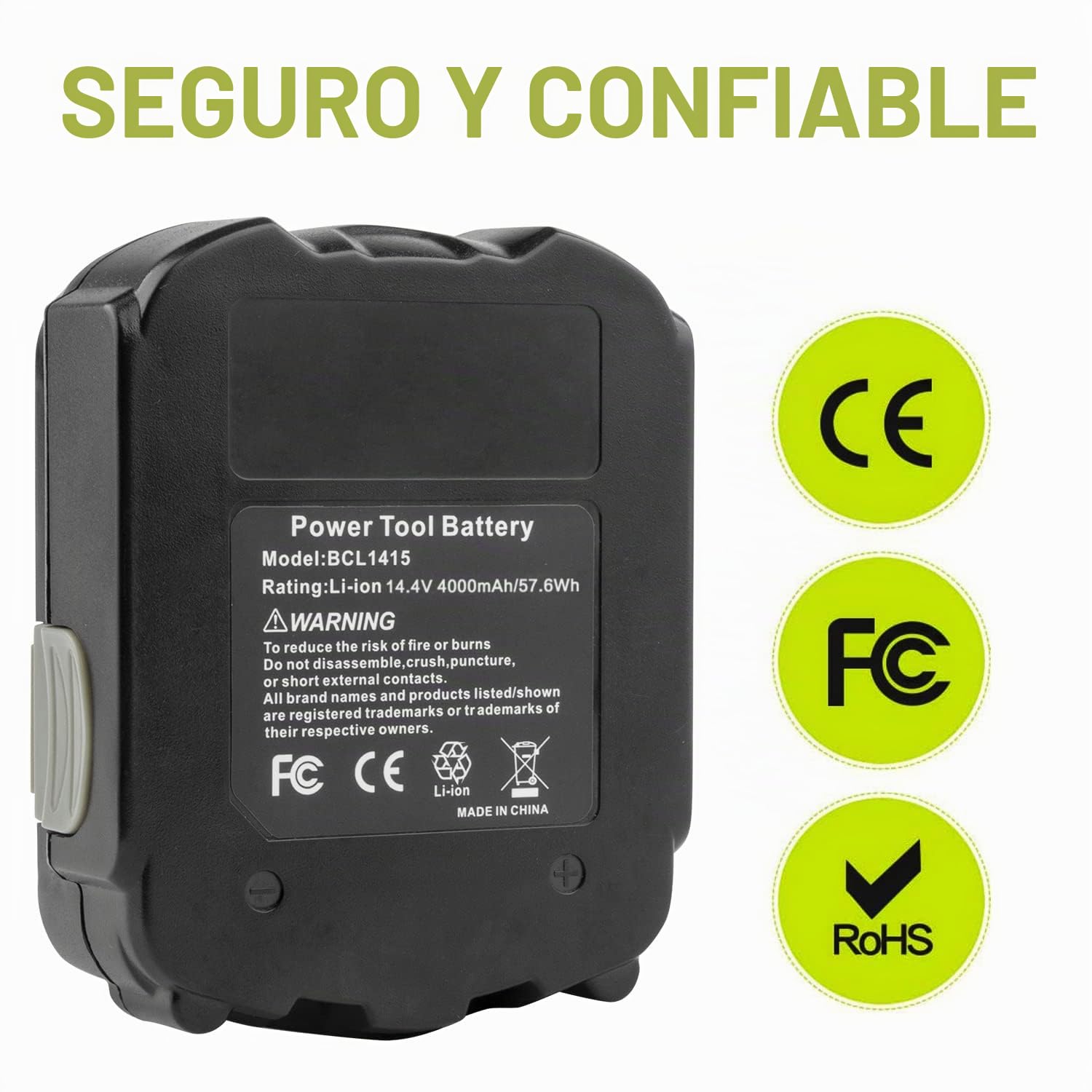LabTEC 2 Packs Baterías para Hitachi BCL1415; batería de Recambio de 14,4V 4000mAh para Hitachi BCL1415, BCL1430, EBL1430, 326236, 326823, 326824, 327728 y 327729; Herramienta eléctrica inalámbrica