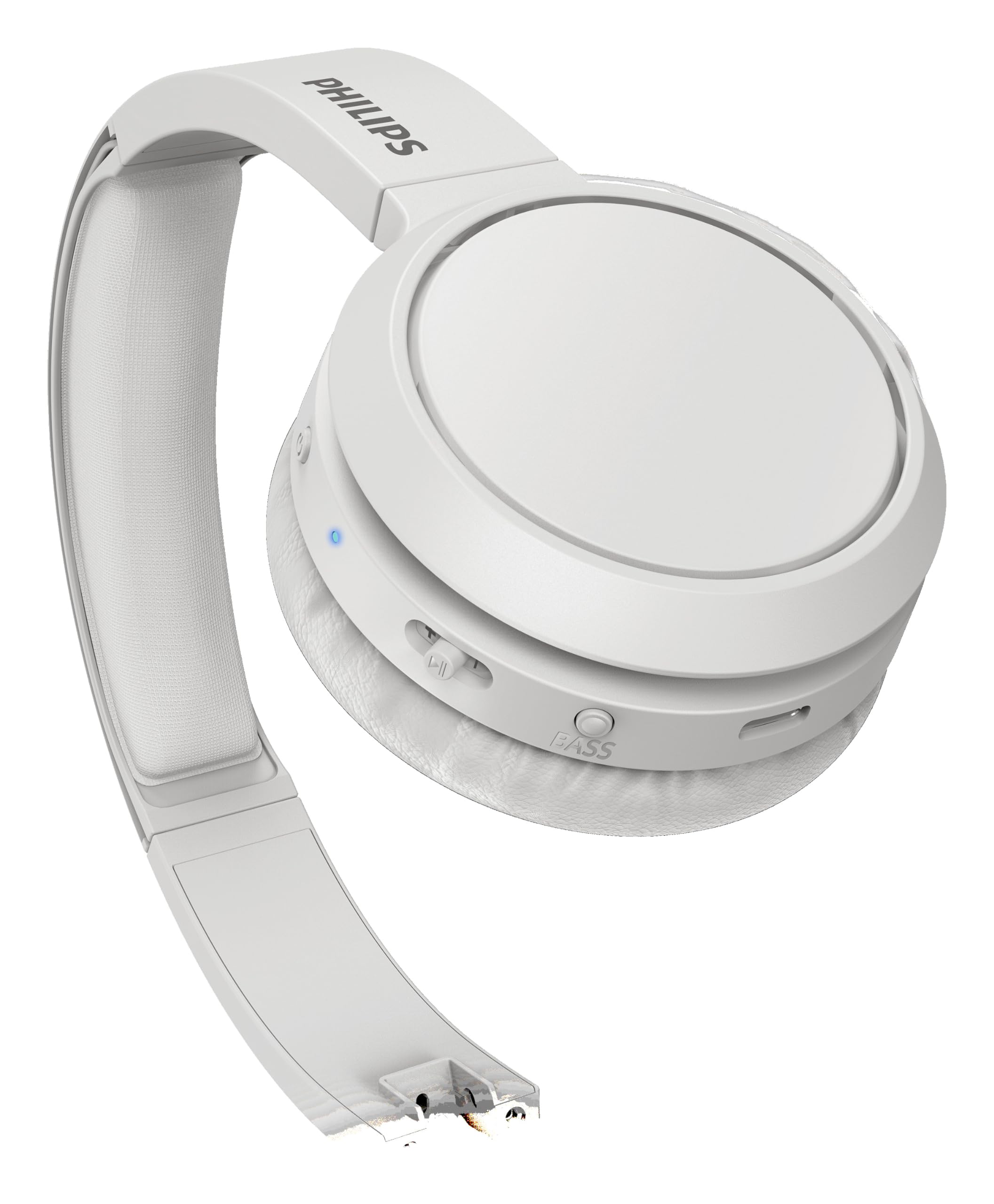 PHILIPS On Ear H4205WT/00 słuchawki z przyciskiem Bass Boost Bluetooth, czas odtwarzania 29 godzin, funkcja szybkiego ładowania, izolacja hałasu, składana , kolor biały matowy, Foldable 4205, White