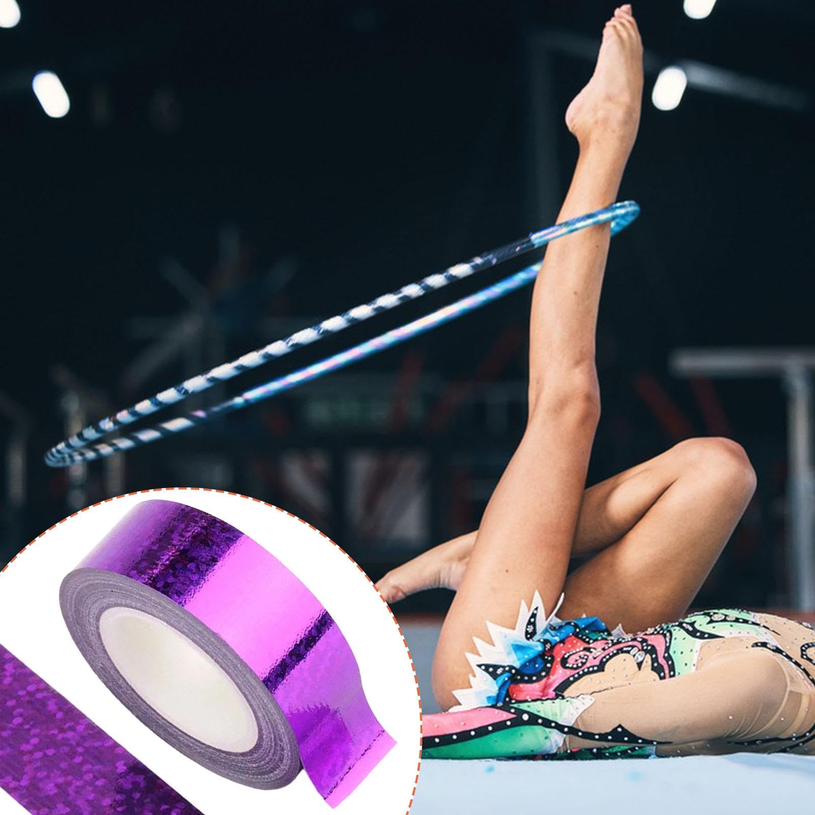 DimyFew Cinta para Aro de Gimnasia Rítmica Decorativa Adhesiva Purpurina Profesional Resistente Protección para Equipos y Proyectos Infantiles Adecuada para — view 6
