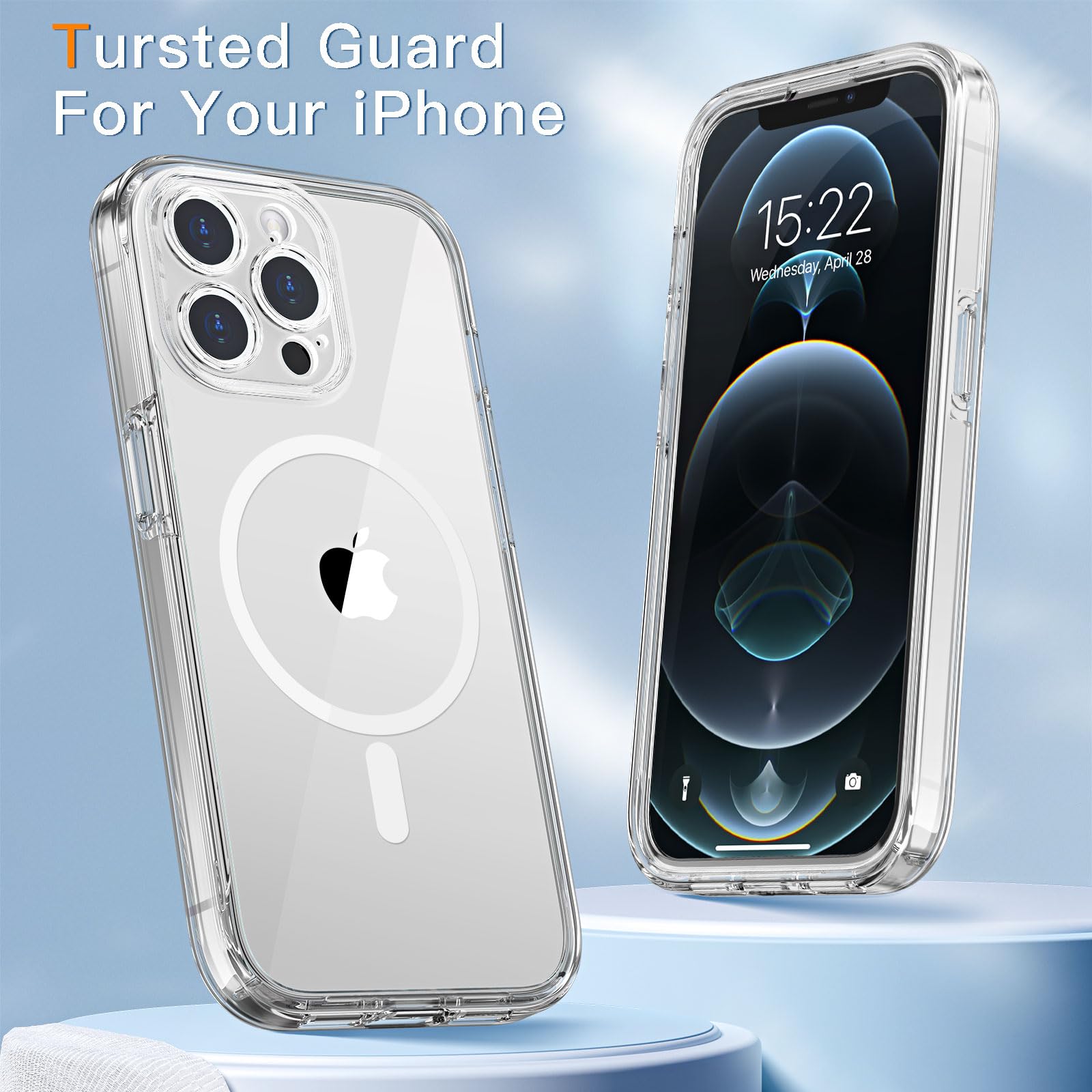 COOLQO Funda magnética para iPhone 12 Pro Max [compatible con MagSafe] [6 en 1], 2X [protector de pantalla + protectores de lente de cámara] [protección de grado militar de 12 pies] a prueba de