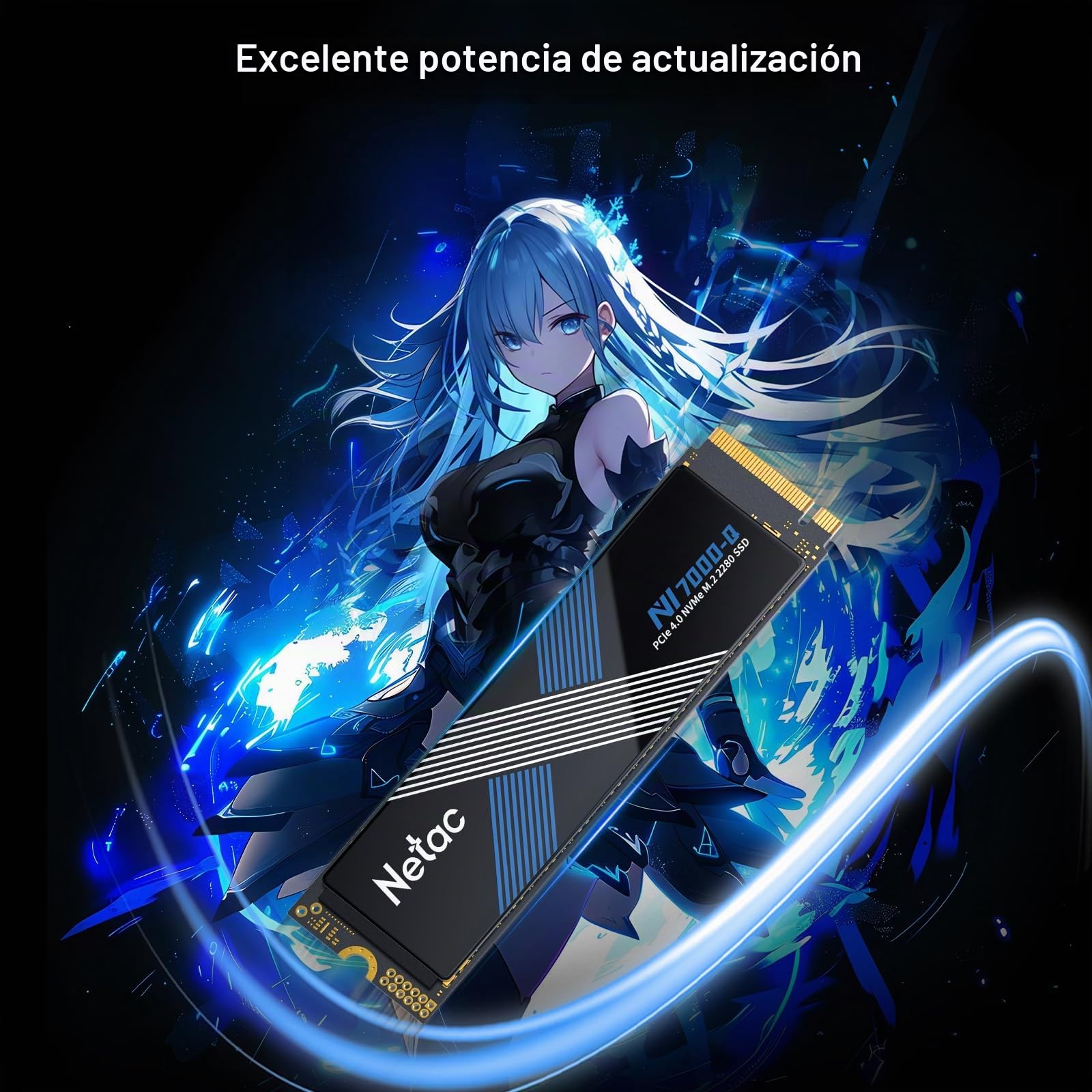 Netac NV7000-Q 1TB PCIe 4.0 Nvme SSD 1TB Unidad de Estado sólido Interna de hasta 7100MB/s para PC Gamer PS4