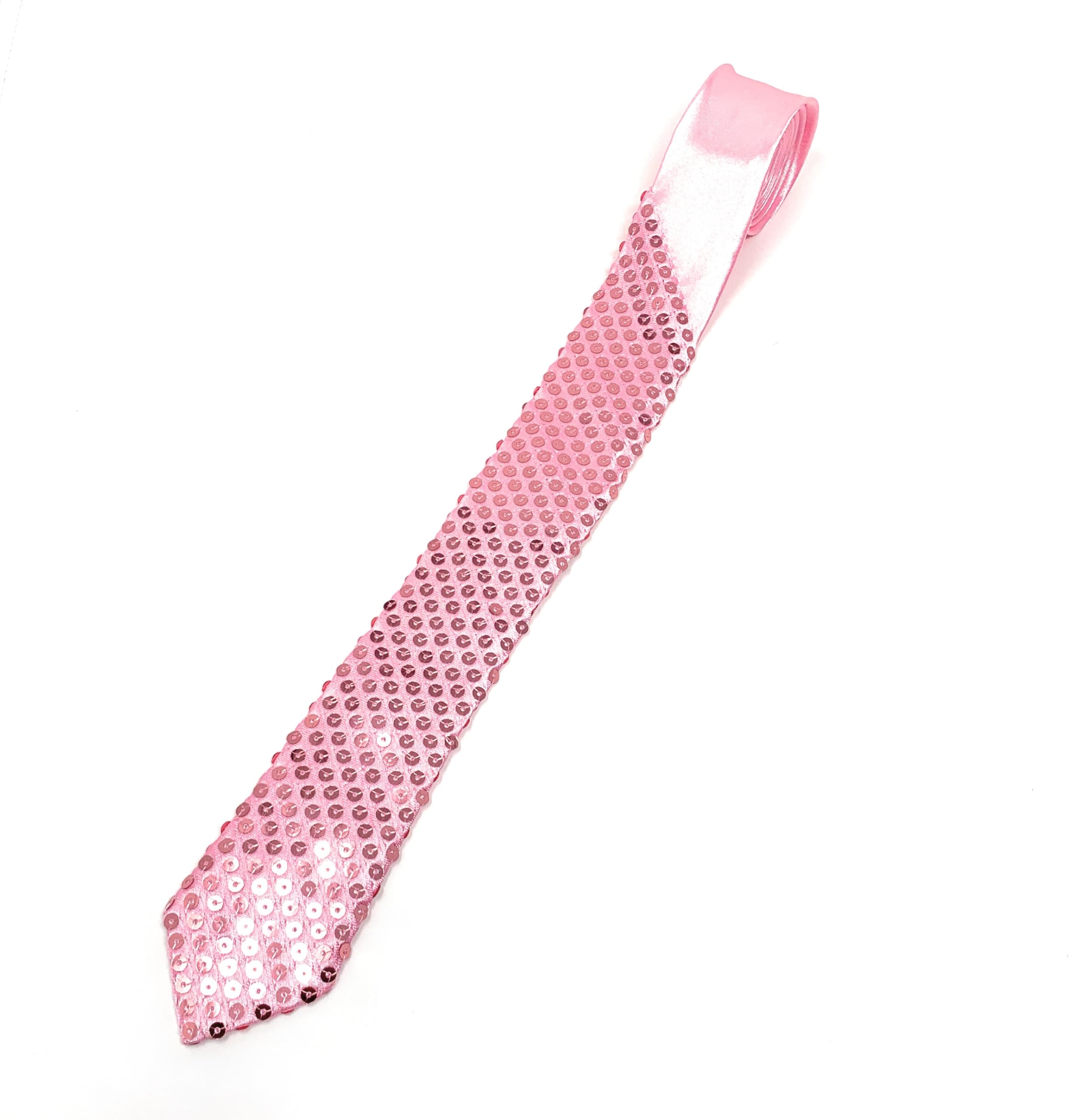Cadoline Pink Mens Sequin Polyester Fancy Dress Tie 38 x 8cm
