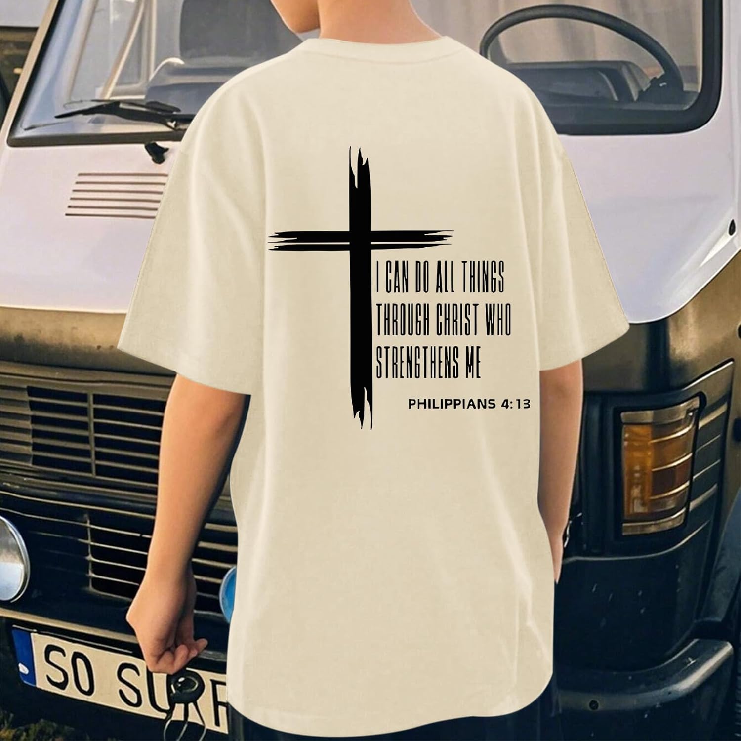 KEEVICI Boys Christian Graphic Tees God Jesus Shirts for Kids Cross Faith Bible Verse Inspirational Religious Cotton T Shirt - Image 3