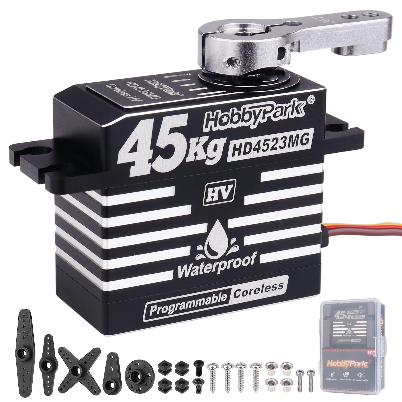 Amazon.com: HobbyPark Waterproof 45KG Servo Coreless Motor 8.4V HV