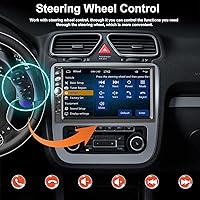 Vista 6 de Estéreo de coche de doble DIN, radio de pantalla táctil de 7 pulgadas con CarPlay Android Auto Reproductor multimedia para coche, espejo Link