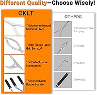 Vista 5 de Juego de pinzas para fuego de 40 pulgadas, agarradores de leña y atizador de fuego, agarradores de troncos grandes de acero inoxidable para fogón al