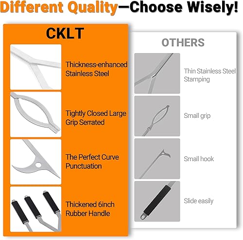 Miniatura 3 de Juego de pinzas para fuego de 40 pulgadas, agarradores de leña y atizador de fuego, agarradores de troncos grandes de acero inoxidable para fogón al