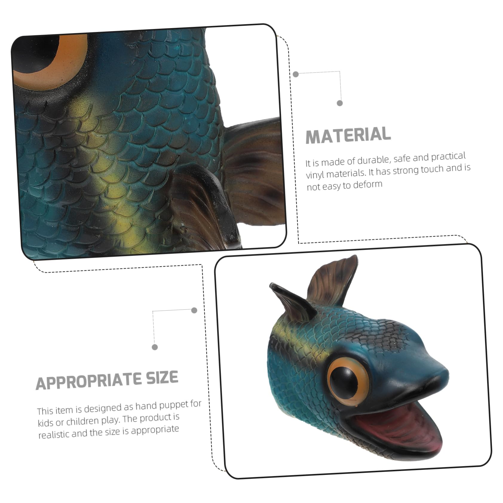 BESPORTBLE Interactive Sea Animal Hand Puppet Educational and Engaging Simulation Model for Role Play and Parent Interaction Present for Ages