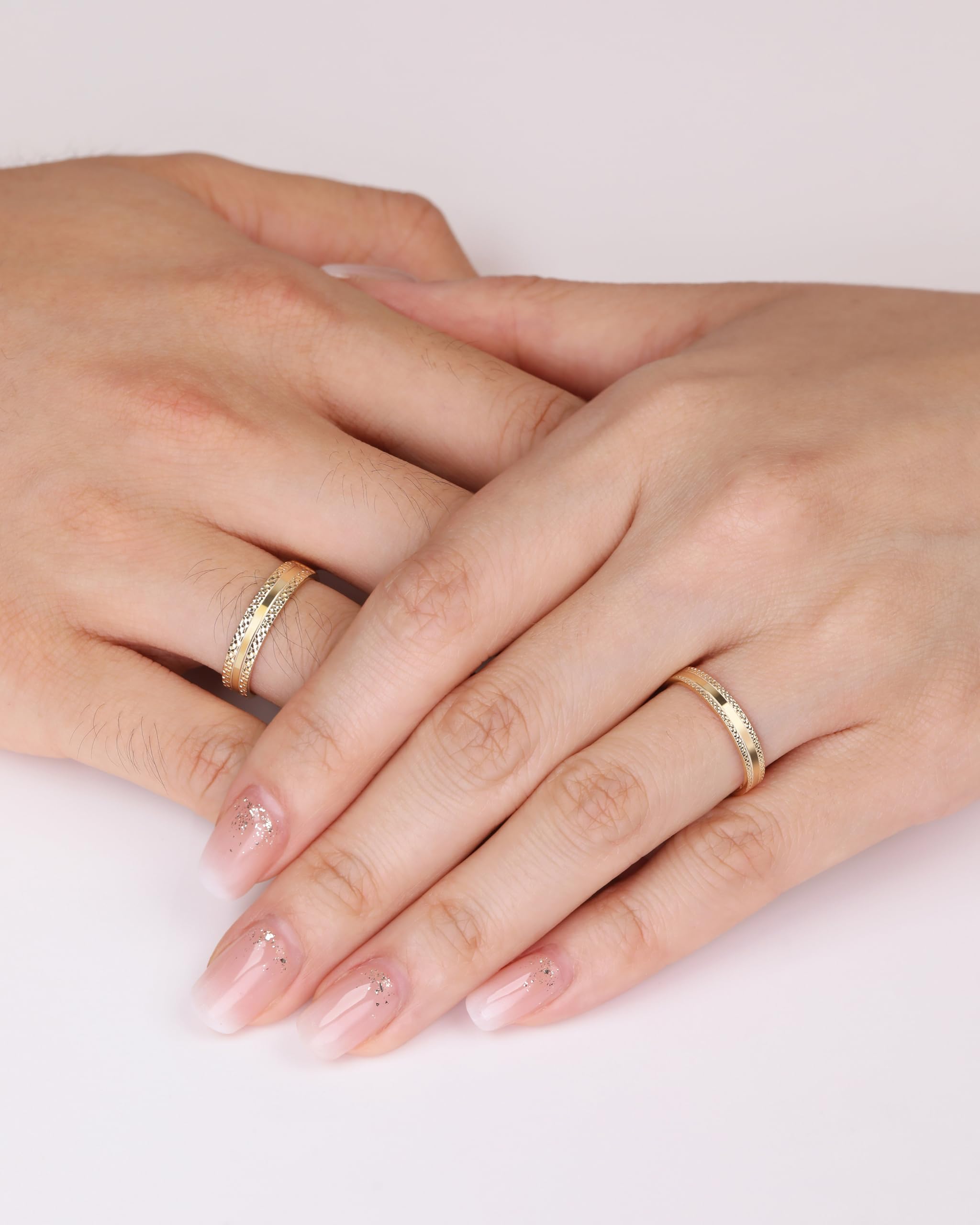 Meissa Partnerringe 925 Sterling Silber, Verstellbare Paarringe für Damen und Herren Elegante Eheringe Trauringe mit Struktur Design Freundschaftsringe Verlobungsringe Geschenk für Paare
