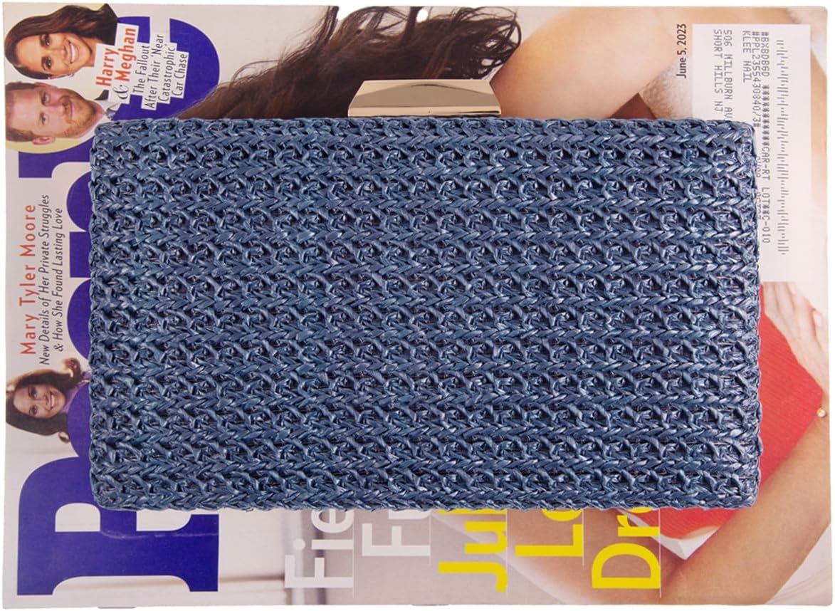 Natural Straw Box Clutch