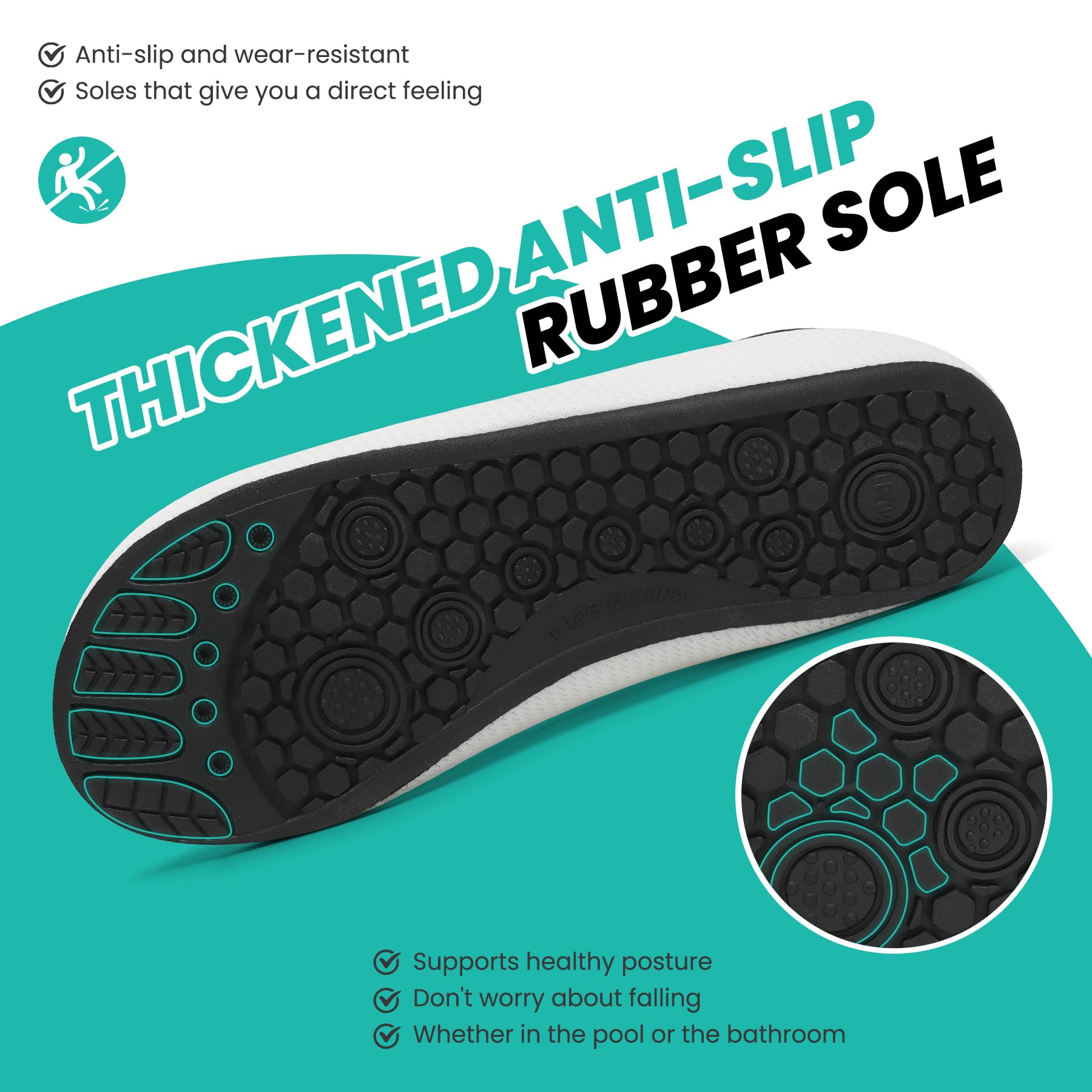 BARFULKER Badeschuhe Damen Herren Wasserschuhe Schnell Trocknend Schwimmschuhe Leicht Aquaschuhe rutschfeste Strandschuhe Surfschuhe Barfußschuhe