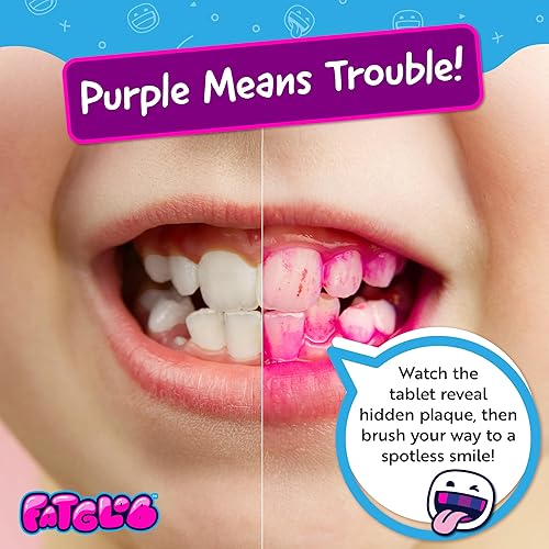 Miniatura 2 de Tabletas reveladoras de placa para dientes – 30 tabletas de revelación dental con sabor a bayas para niños y adultos – Revela la placa mejor que la