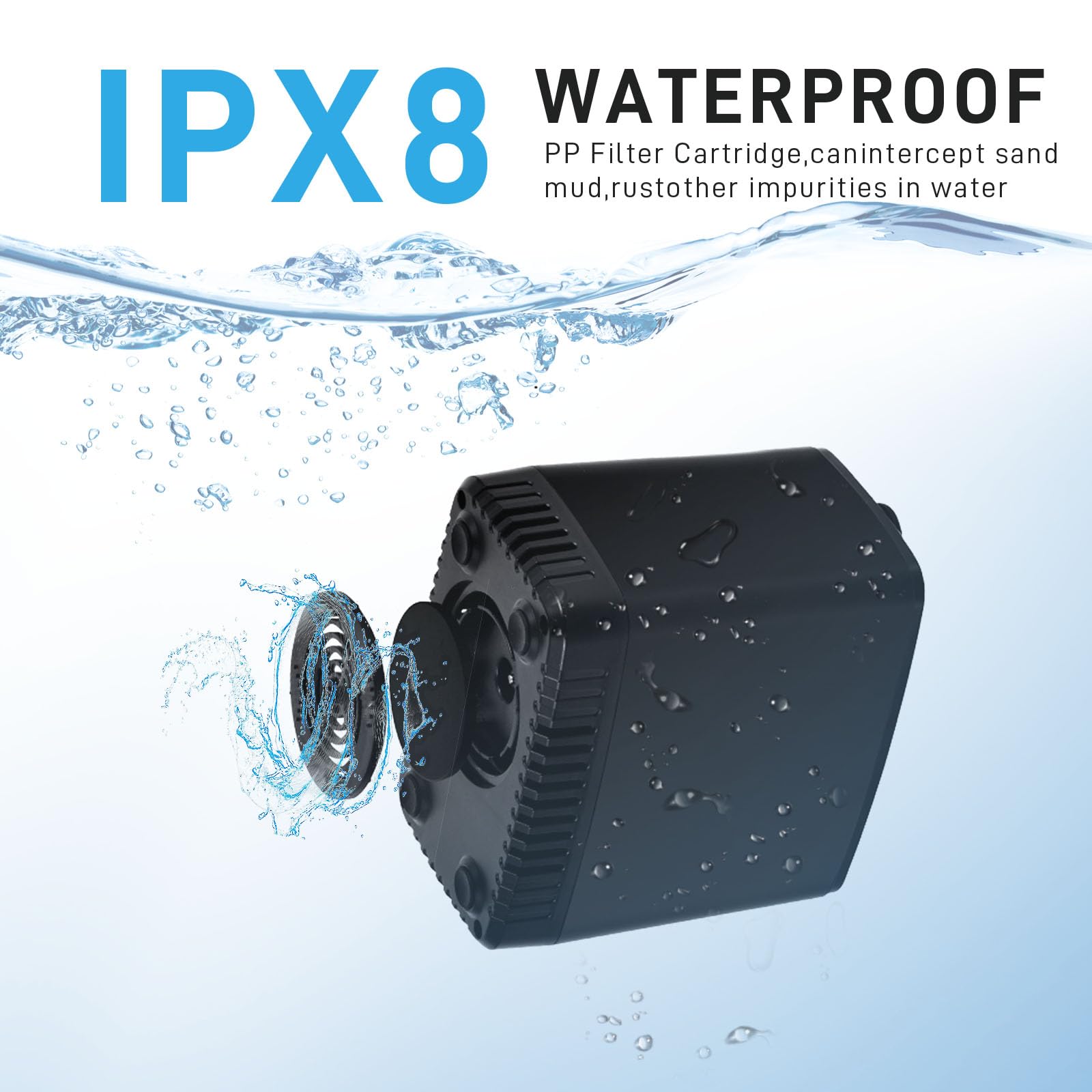 Ducha portátil al aire libre,con Pantalla LED digital de temperatura y corriente, batería 8000mah,ipx8 impermeable y carga usb,adecuada para senderismo/camping,playa,mascotas, al aire libre