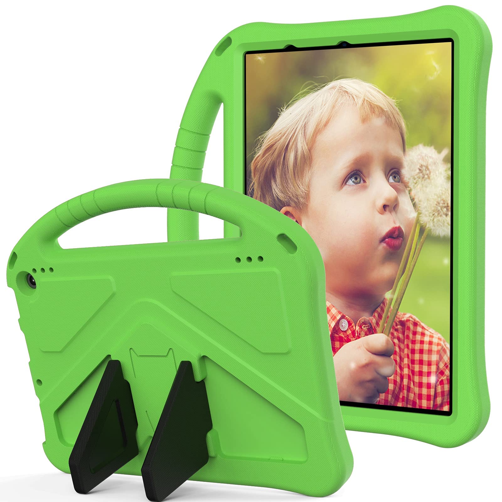ZENGMING Tablet PC Case Cover for Kids Case for Kindle Fire HD10 2021 Case,for Kindle Fire HD 10 Plus 2021 Case,for Kids Eva Shockproof Lightweight Dropproof Stand Tablet Case (Color : Green)