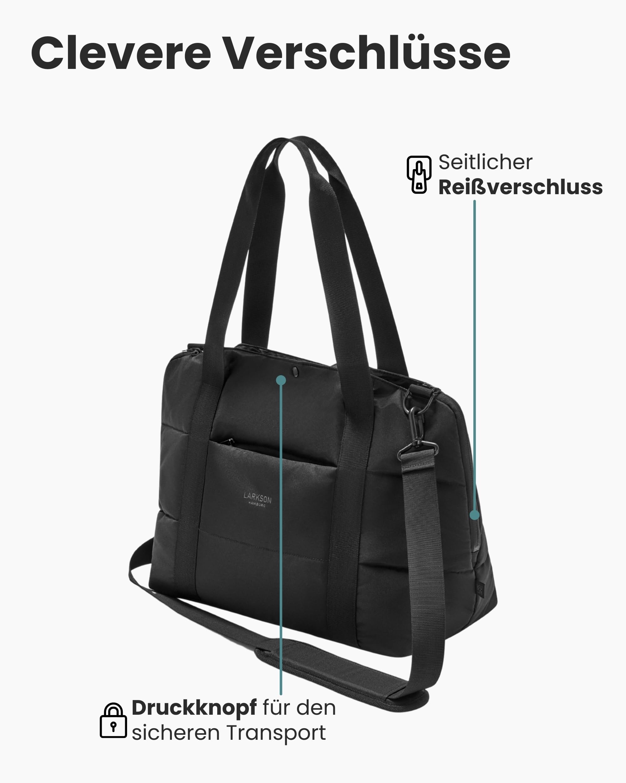 Larkson Hundetragetasche Schwarz - Frida - Aufklappbare Hundetasche für Kleine Hunde bis 10kg - Transporttasche für Hunde & Katzen - Unterwegs als Körbchen Nutzbar