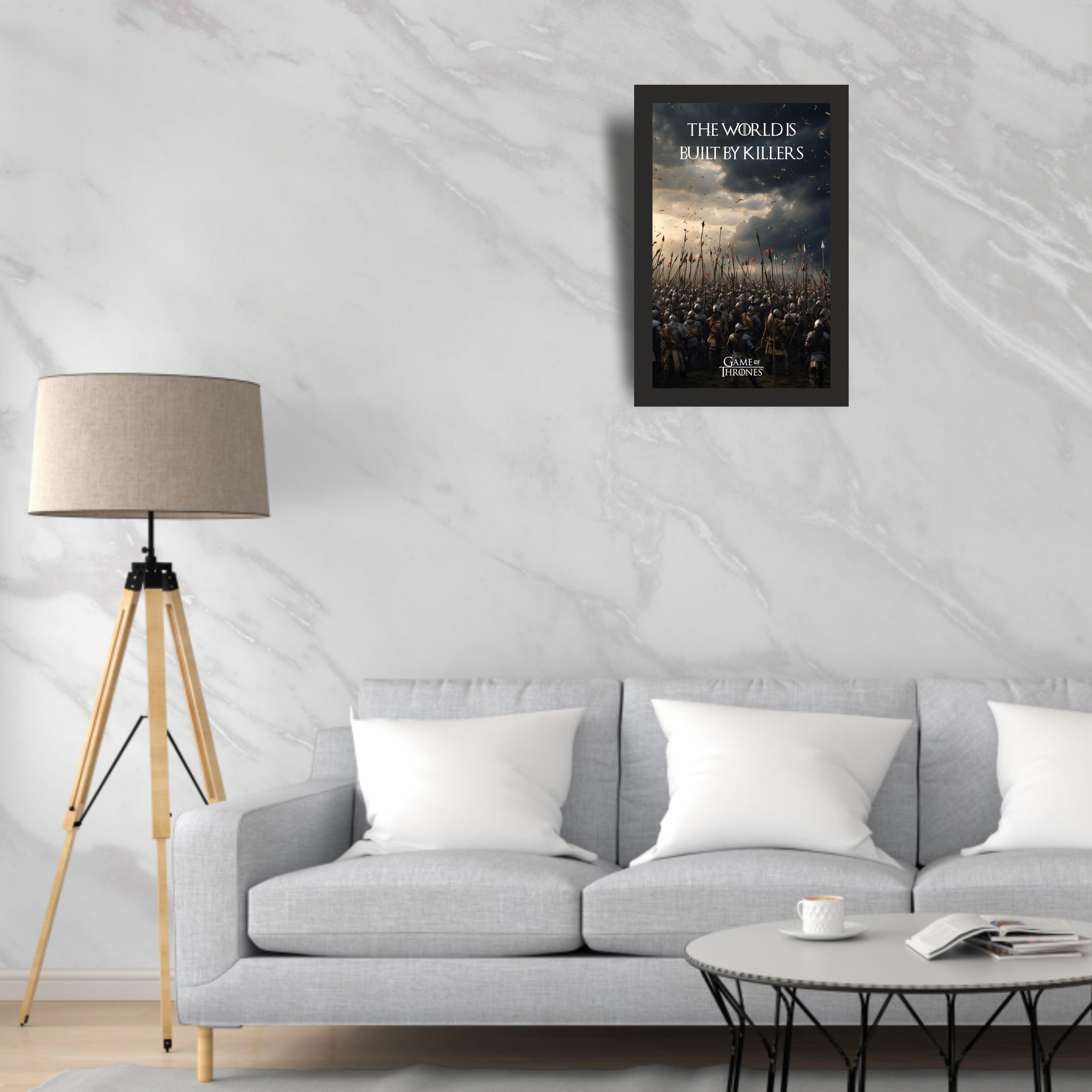 World Built by Killers Army Wall Art Photo Frame A4 Black