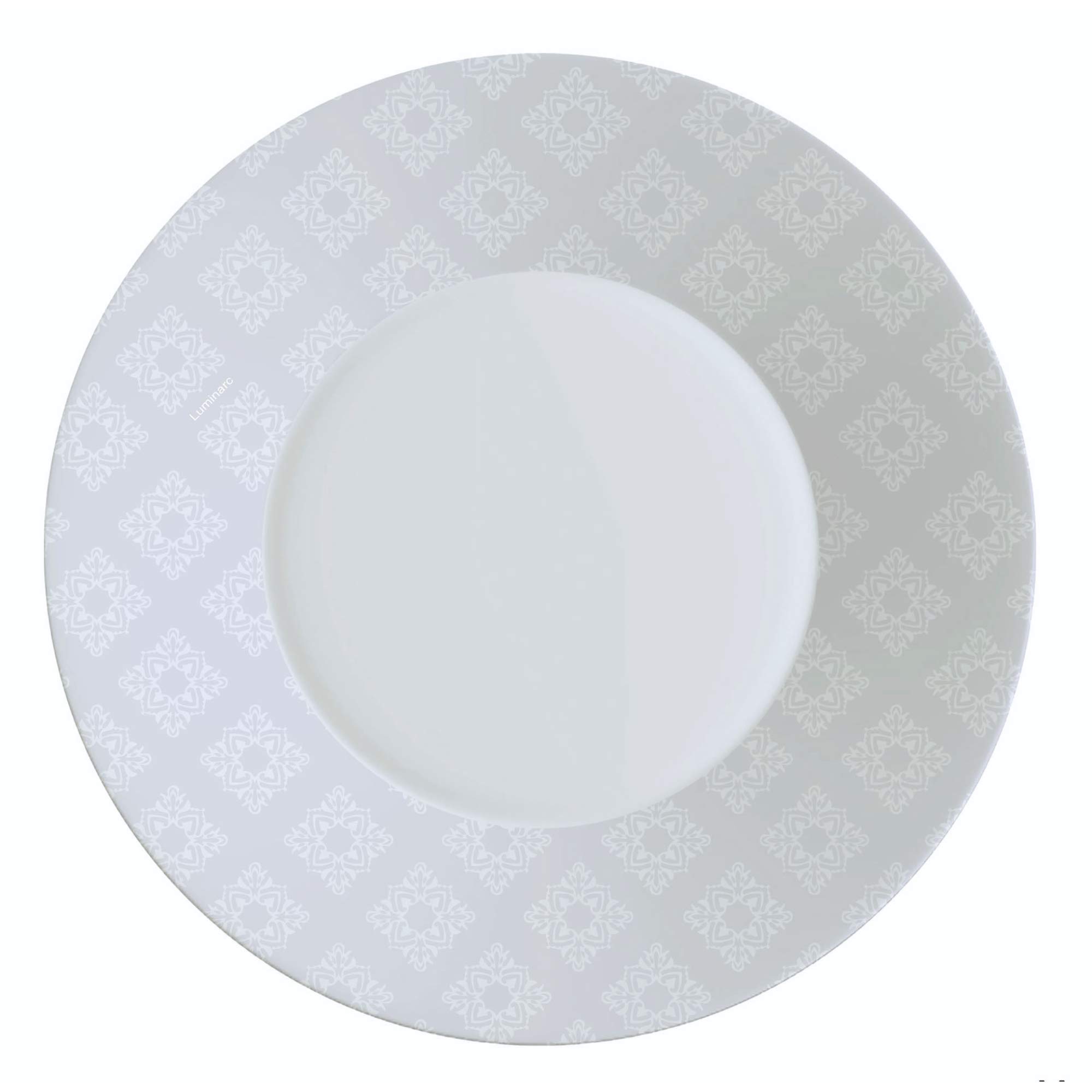 Calicot Grey 18pc Opal Glass Dinner Set Dinnerware Tableware Modern (6 Dessert Plates)