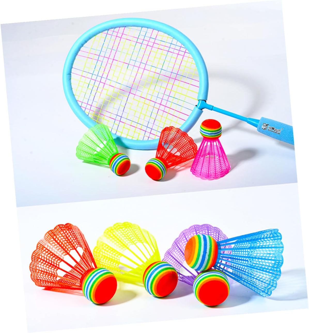 Plastic Badminton Shuttlecocks 20 Pack Colorful Training for Beginners | Plastic Construction, Family Play and Sports Use, Continuously Bounce, Suitable for Boys and Girls Practice