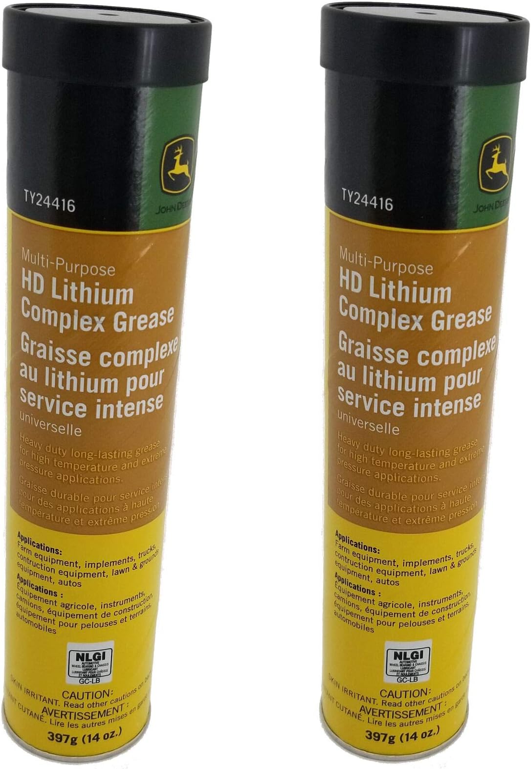(New) Compatible with John Deere Multi-Purpose HD Lithium Complex Grease (Set of 2) - TY24416 fits Other Models in Description