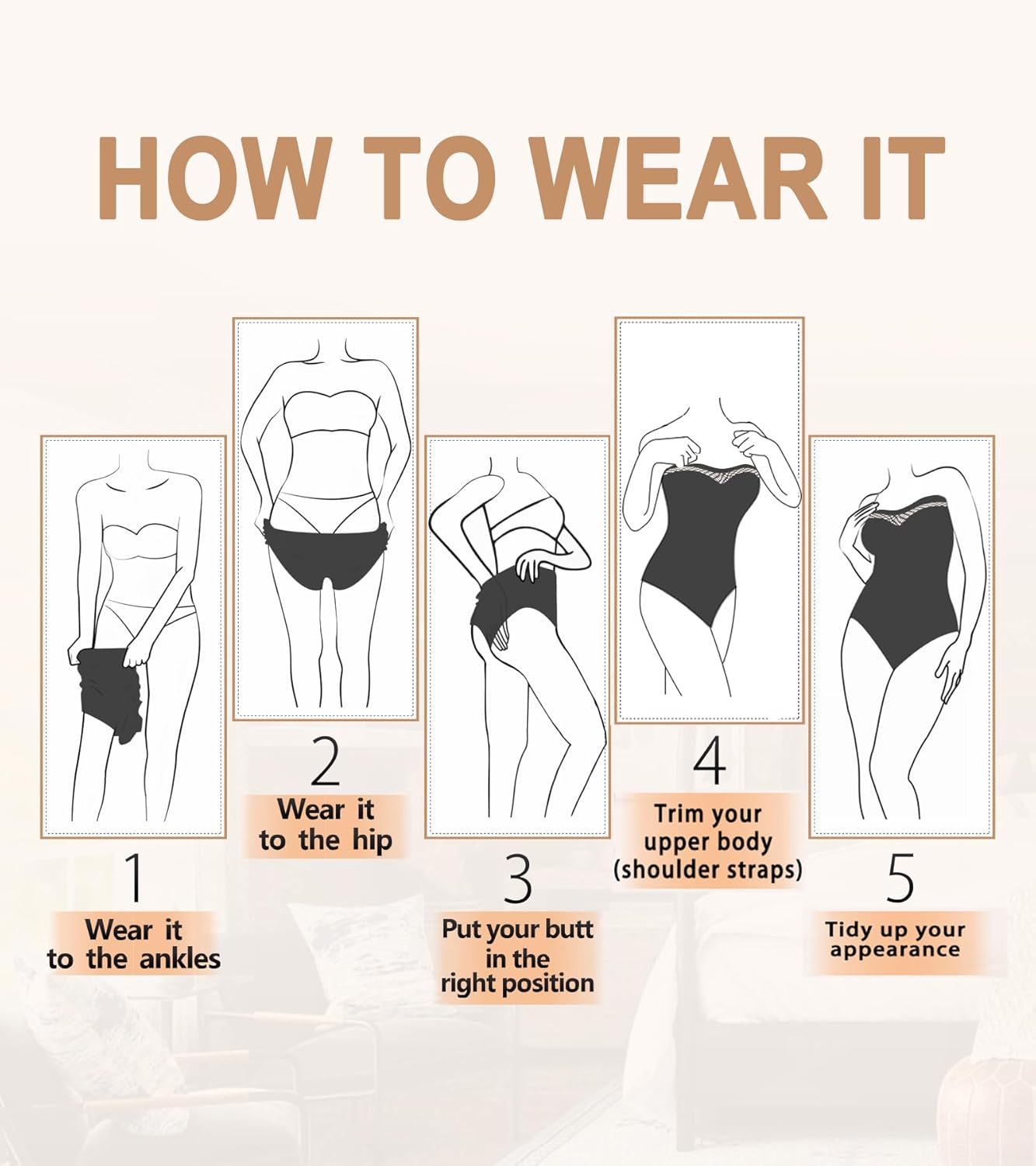 Strapless Shapewear Bodysuit with Mesh | Tummy Control Butt Lifter for Women | Seamless Invisible Body Shaper - Image 6