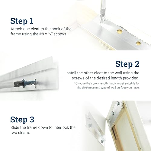Miniatura 6 de Kit de tacos de hormigón y ladrillo de 12 pulgadas – Percha de barra Z soporta 100 libras – Clip Z Espejo colgante Hardware con tornillos de hormigón