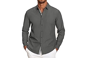 Untuck-ready long-sleeve denim shirt for effortless style