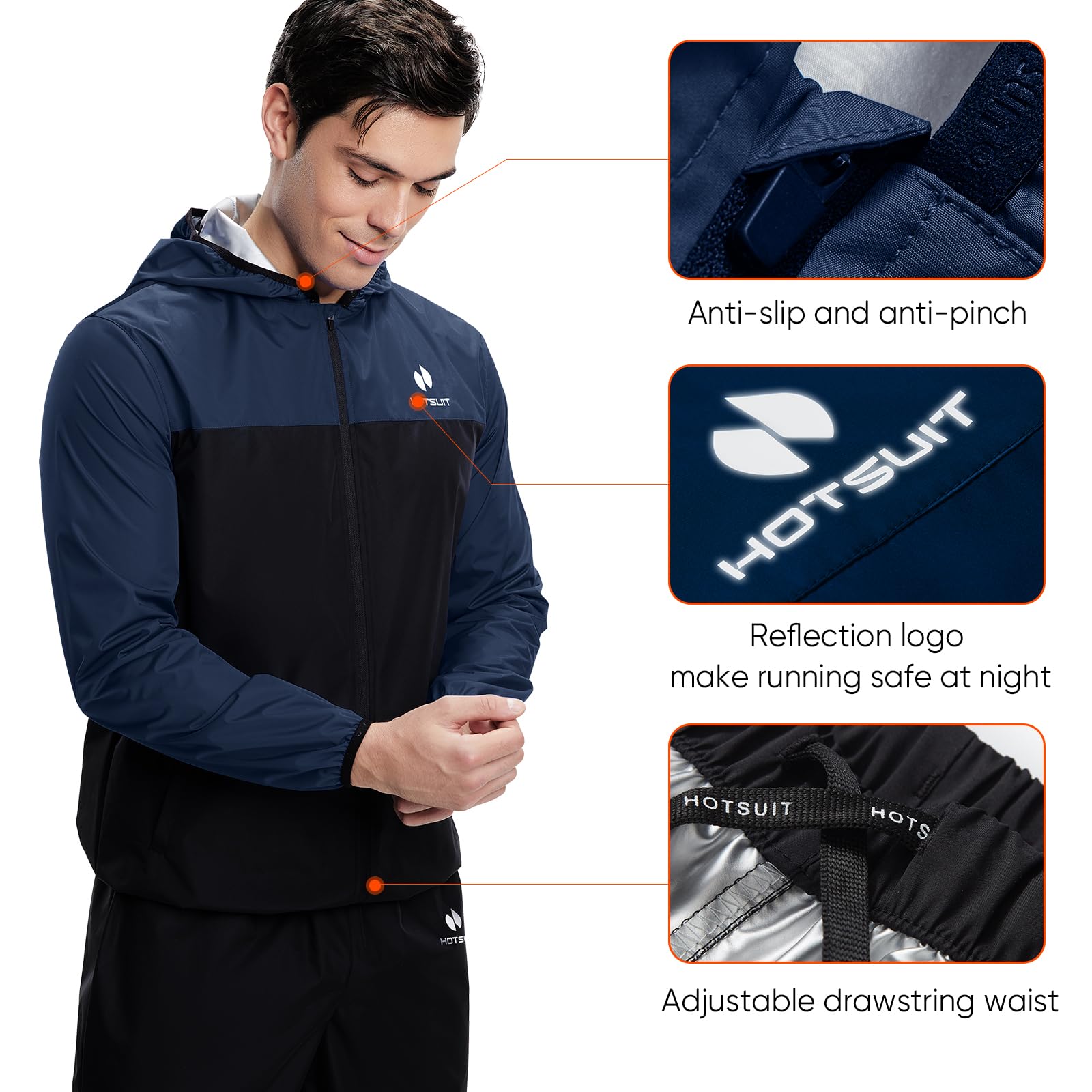 HOTSUIT Traje de sauna para hombre, trajes de sudor, gimnasio, entrenamiento, sauna, pantalones