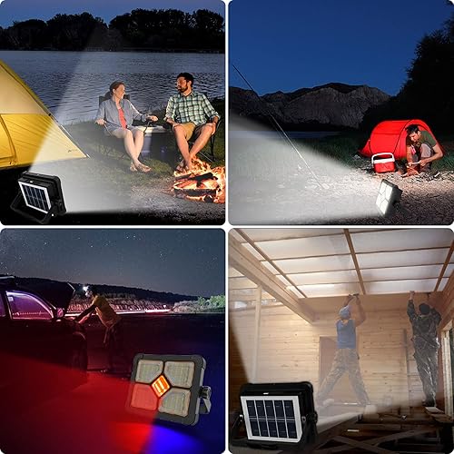 Miniatura 6 de ERAY Luz de trabajo LED recargable con control remoto, batería de 15000 mAh 10000 LM, luces solares portátiles de camping, IP66 4 modos de