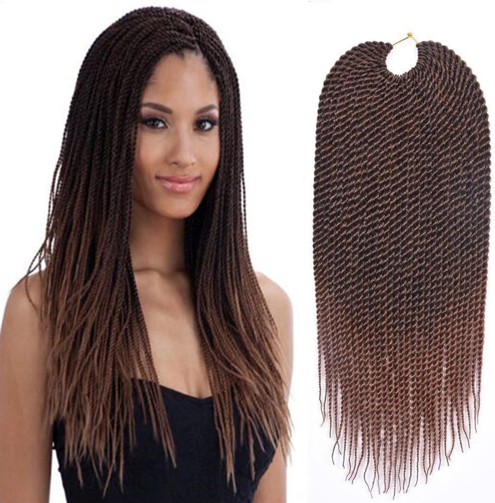 ALIBALLY Crochet Braids Afro Braiding Hair Extensions 7Packs 30 Strands 14 inches 60g/Pack Synthetic Crochet Braids Hair Extensions
