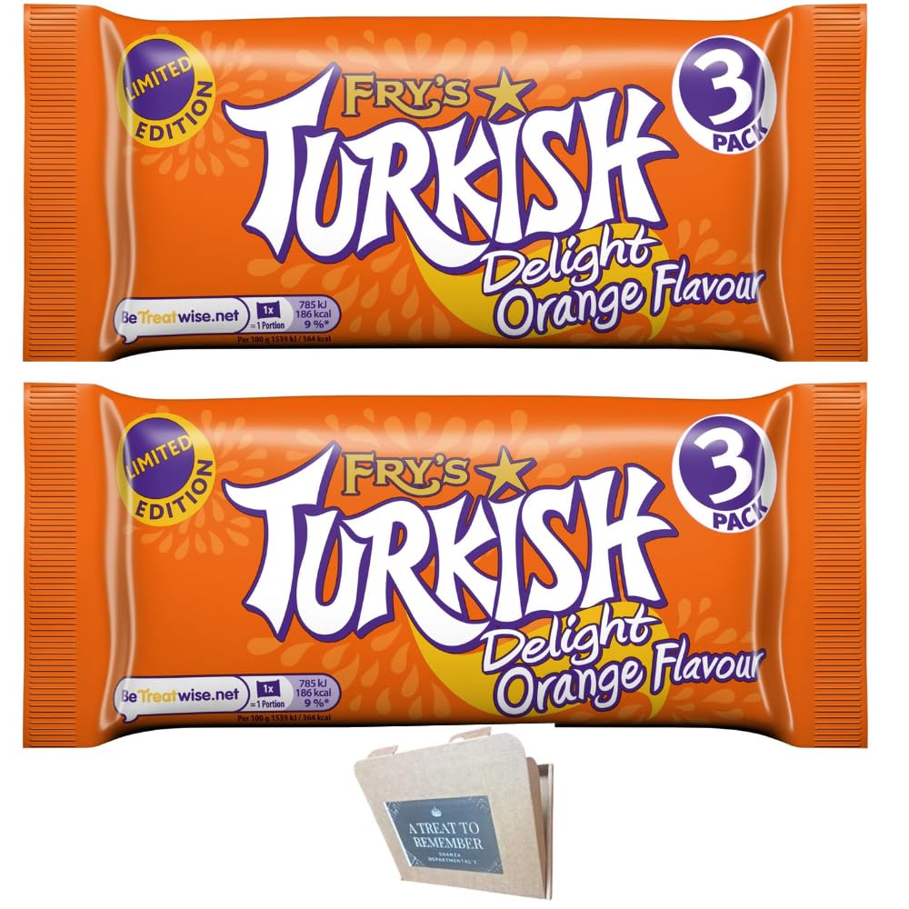 Turkish Delight Orange Flavour 3 Pack Limited Edition (Pack Of 2)